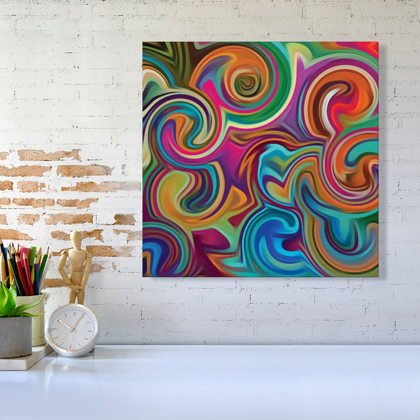 Colourful Wave Pattern Canvas
