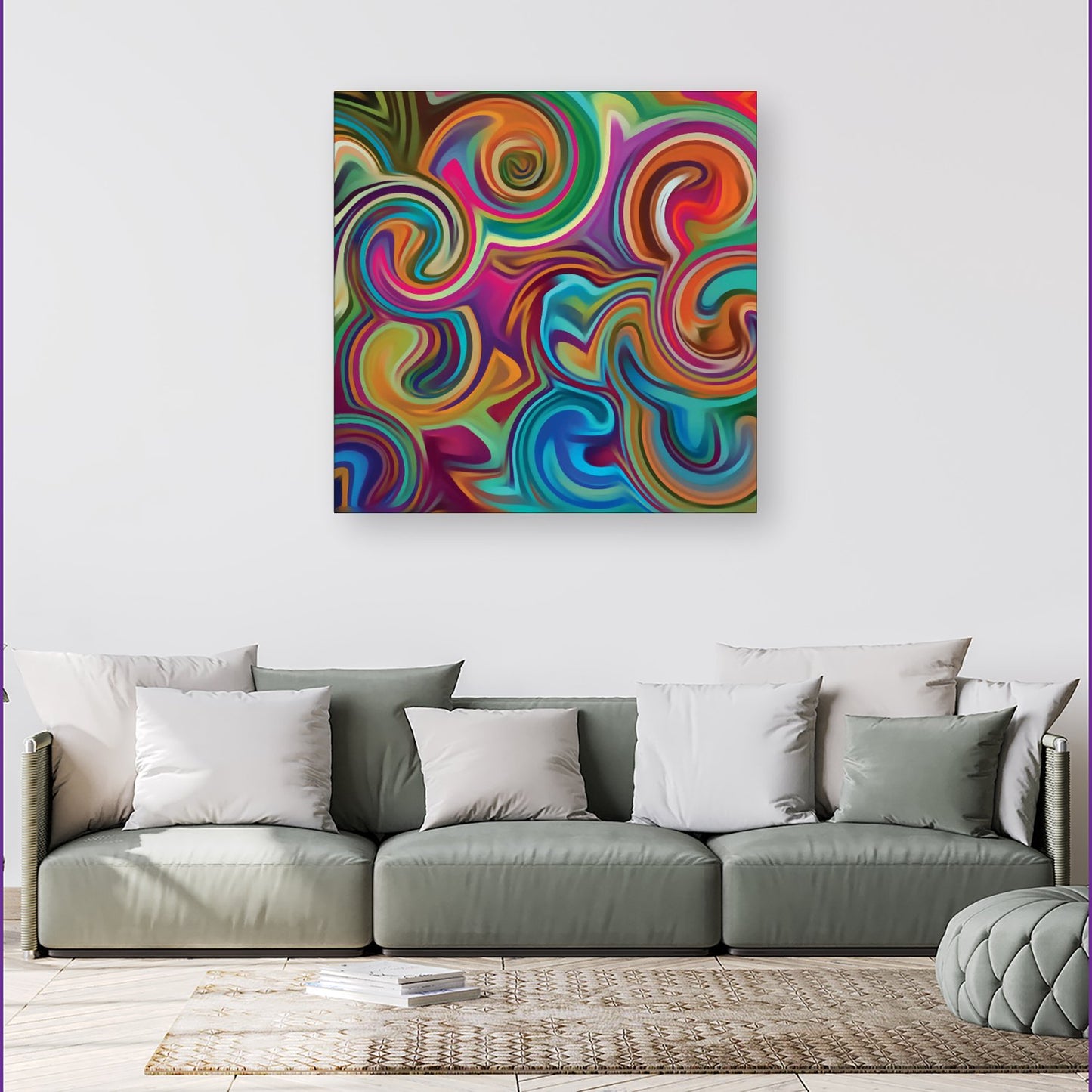 Colourful Wave Pattern Canvas