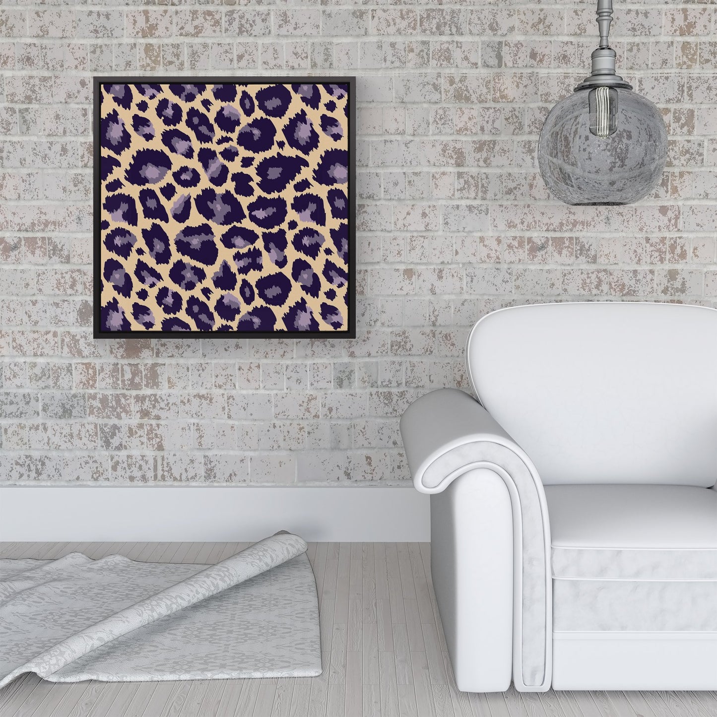 Leopard Print Framed Canvas
