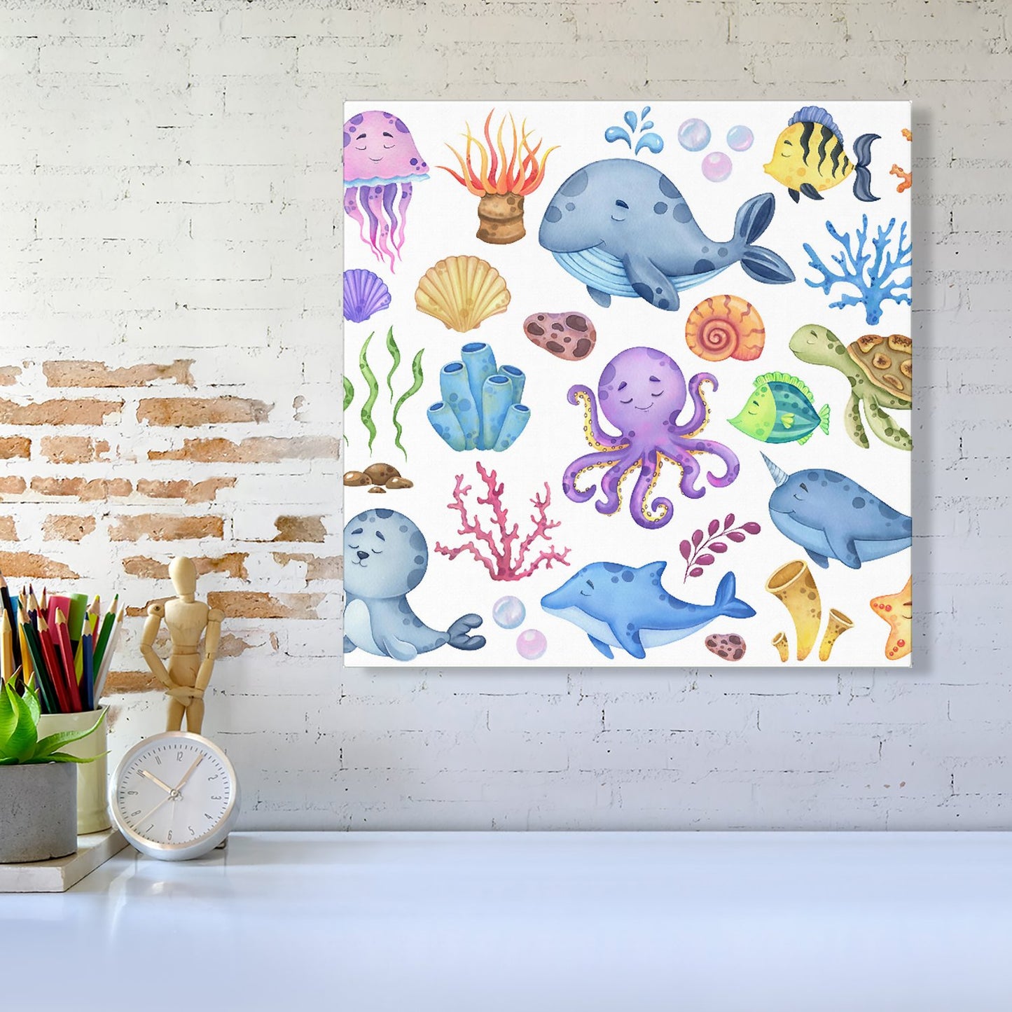 Children'S Sea Life Canvas