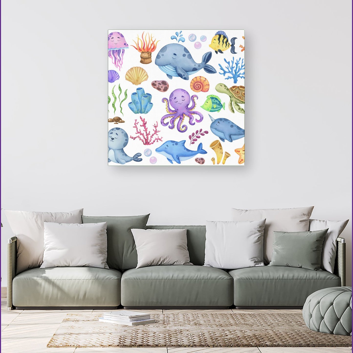 Children'S Sea Life Canvas
