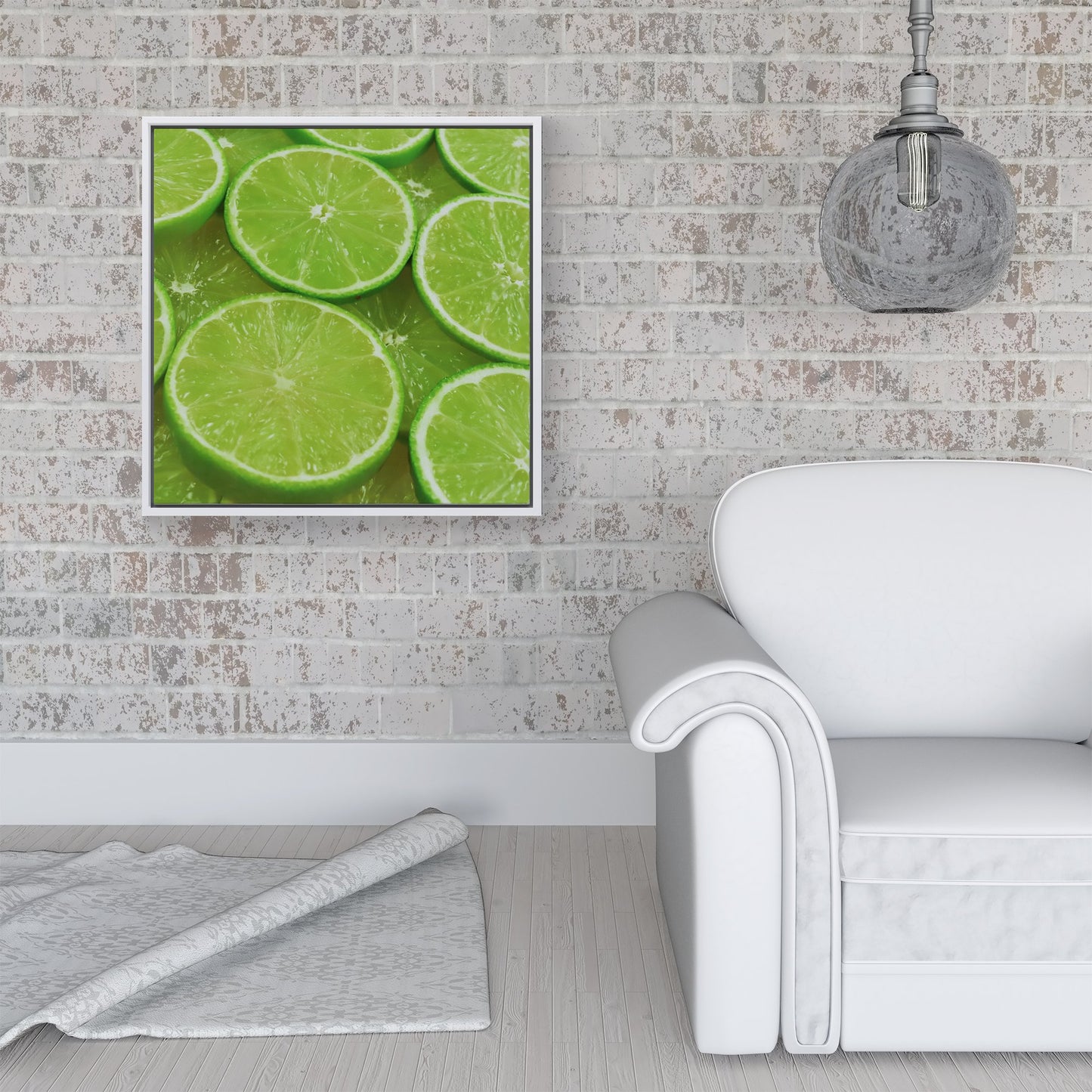 Fresh Limes Framed Canvas