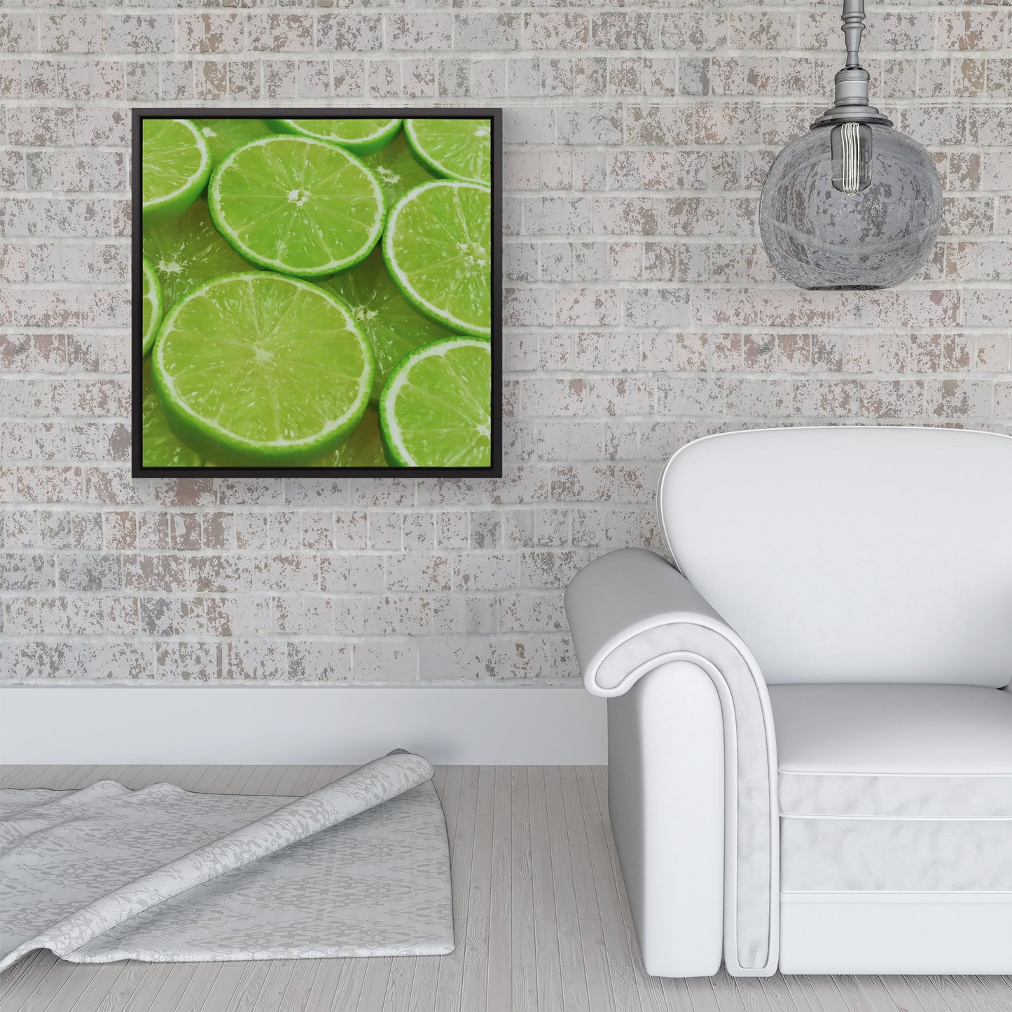 Fresh Limes Framed Canvas