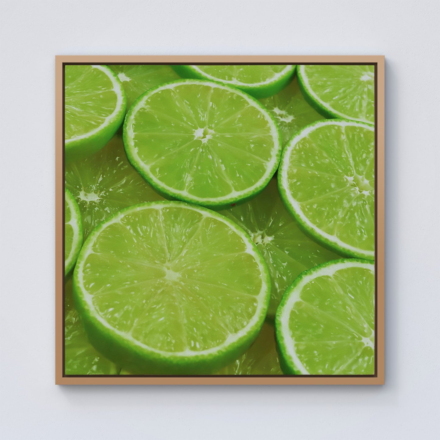 Fresh Limes Framed Canvas