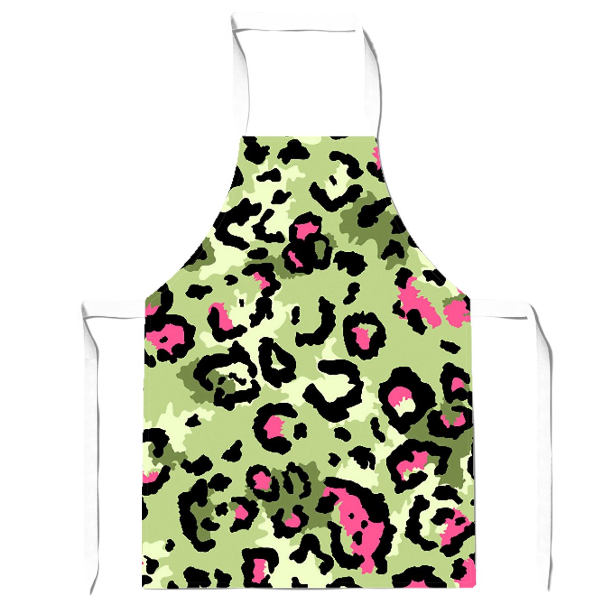 Green And Pink Leopard Print Apron