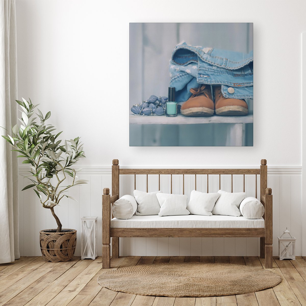 Shoes On The Bench Canvas