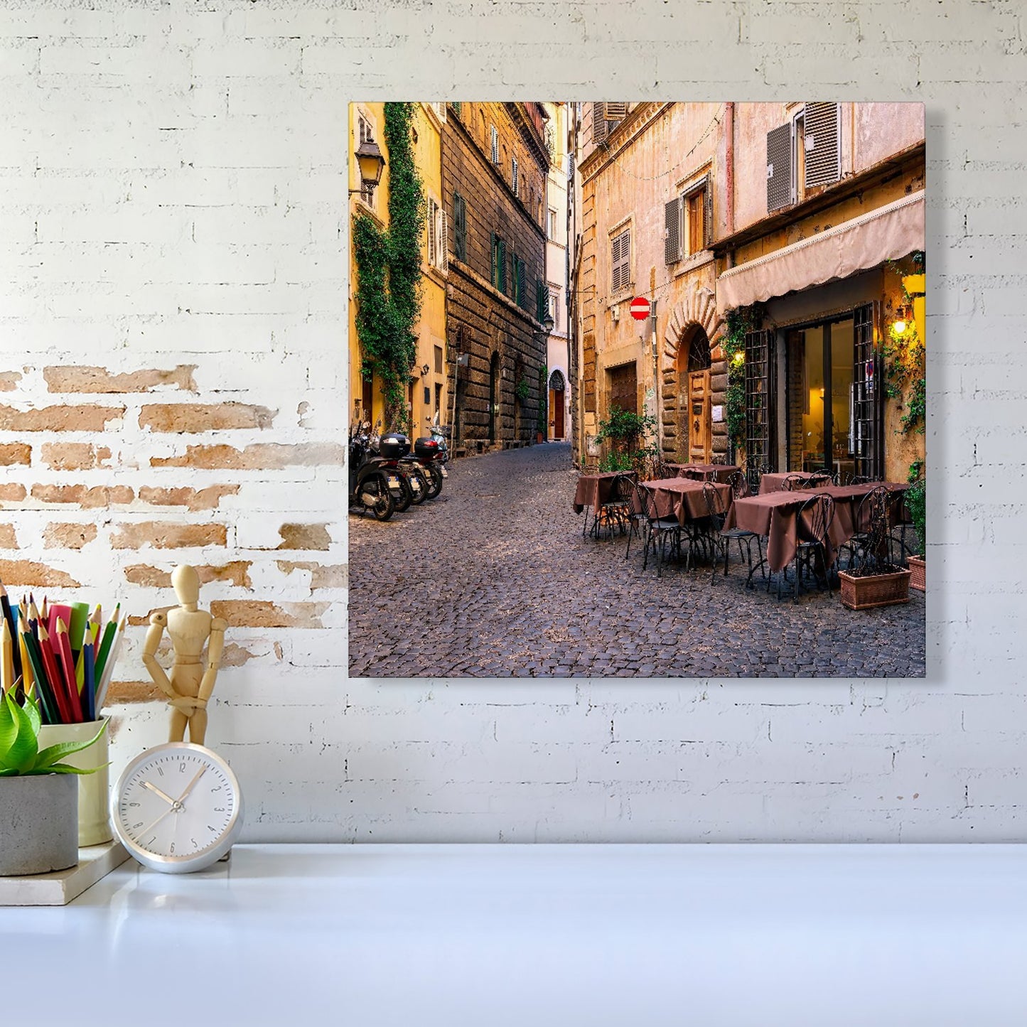 Cozy Rome Street Canvas