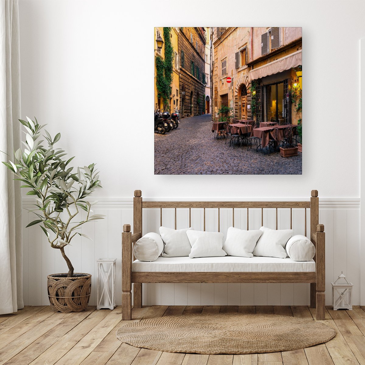 Cozy Rome Street Canvas