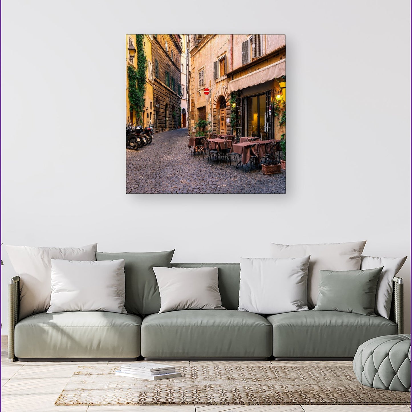 Cozy Rome Street Canvas