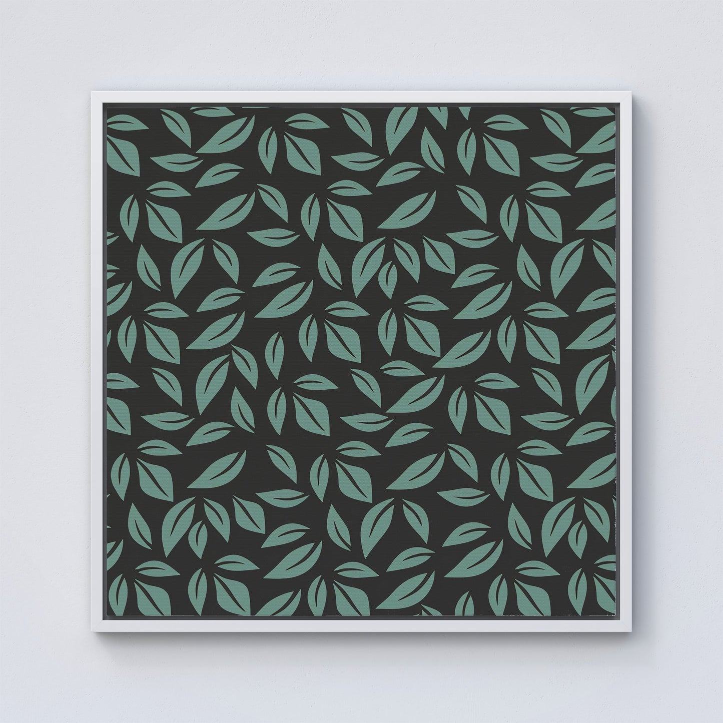 Delicate Leaf Framed Canvas
