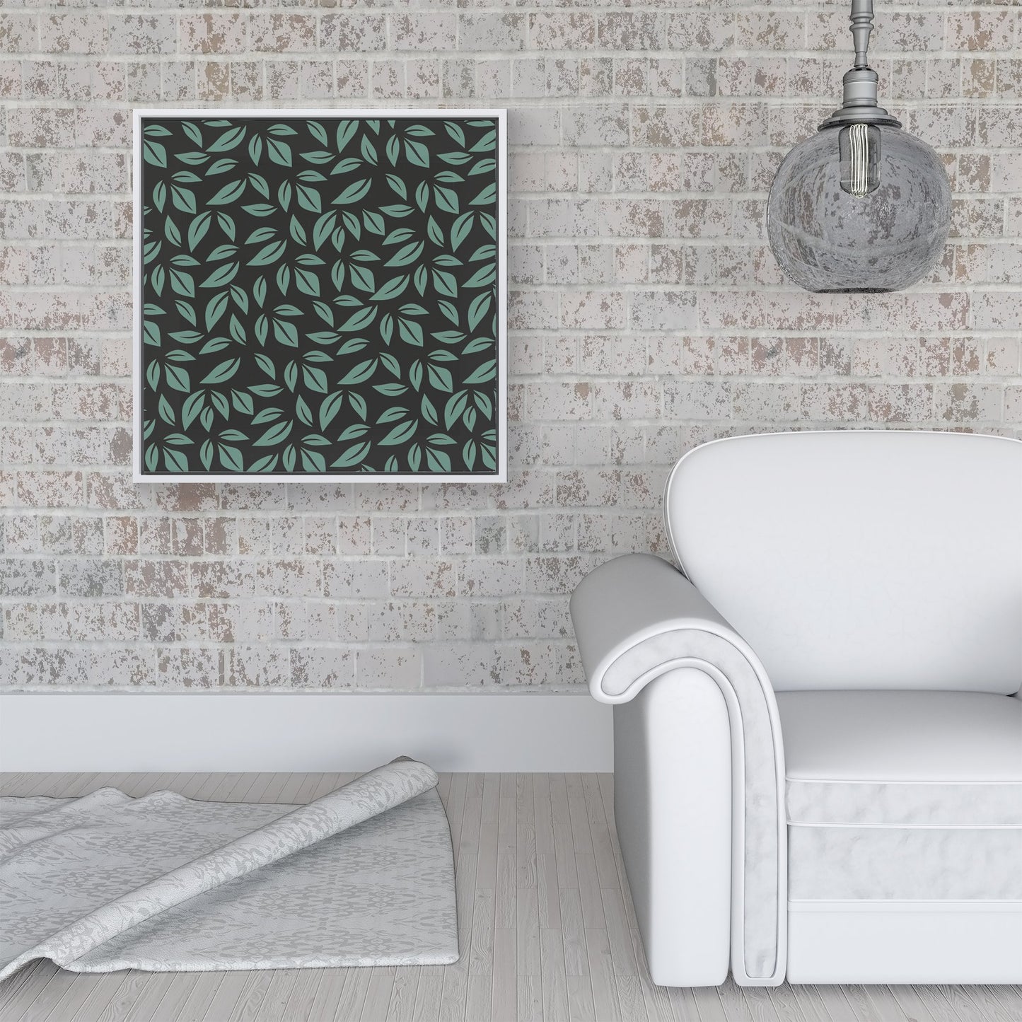 Delicate Leaf Framed Canvas