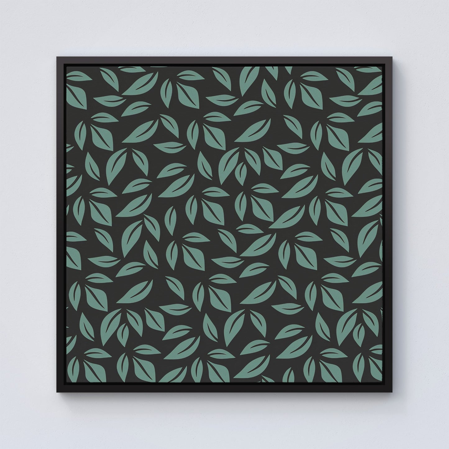 Delicate Leaf Framed Canvas
