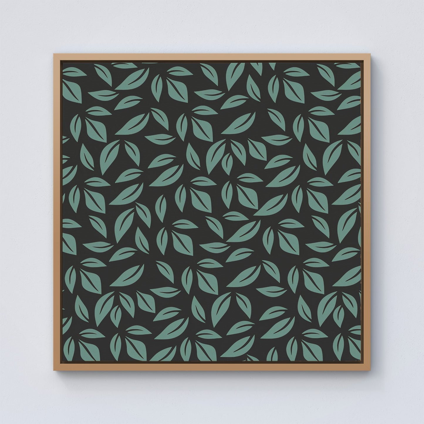 Delicate Leaf Framed Canvas