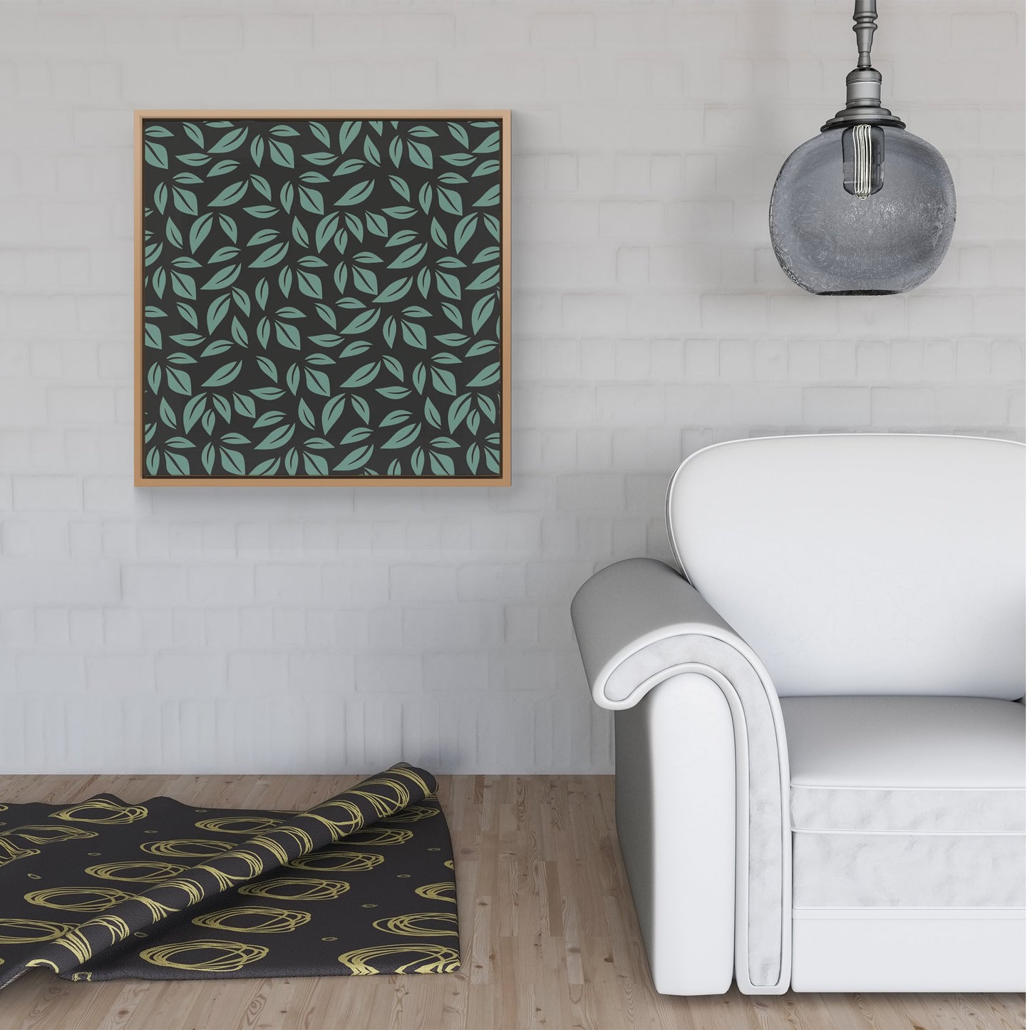 Delicate Leaf Framed Canvas