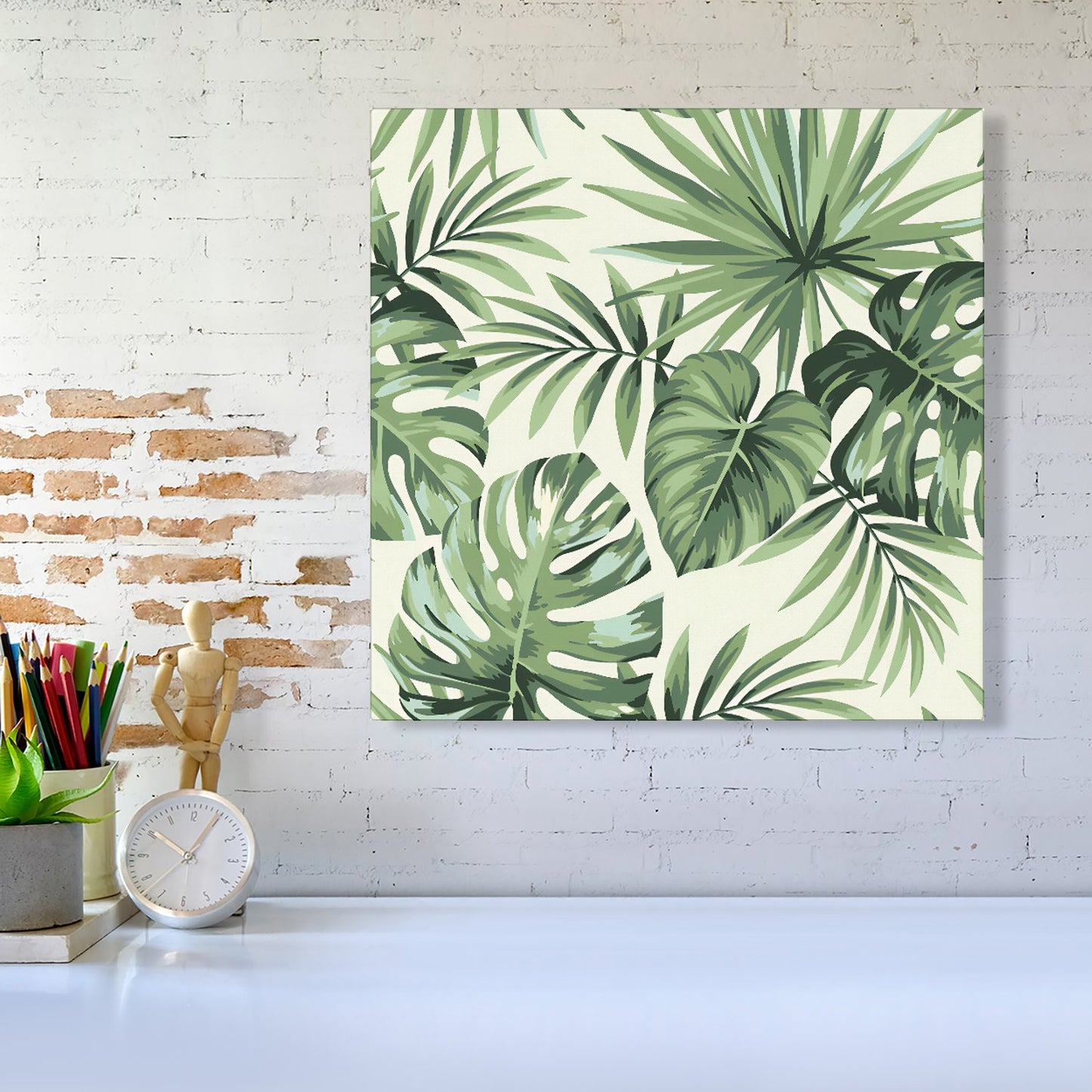 Exotic Palm Leaves Canvas