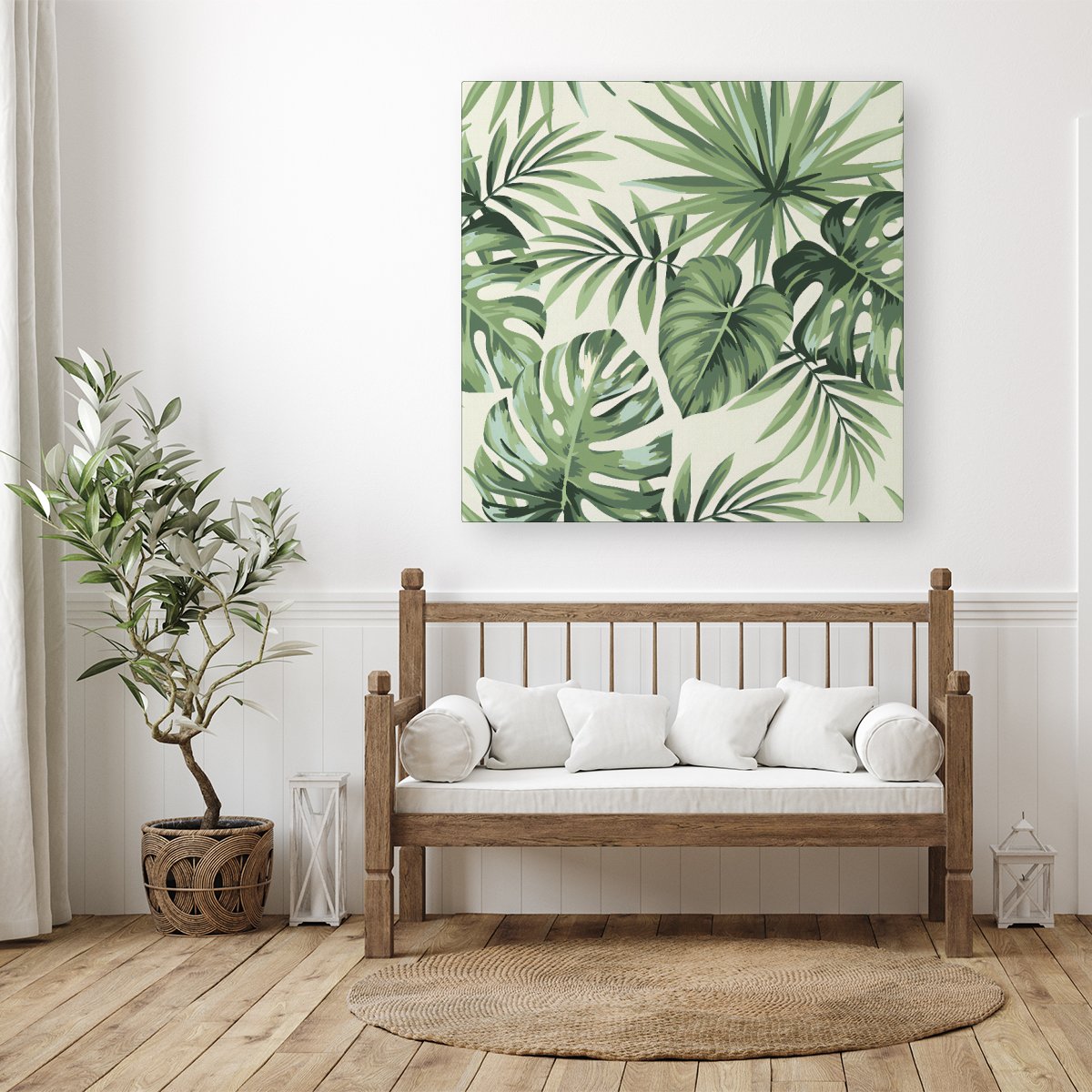 Exotic Palm Leaves Canvas