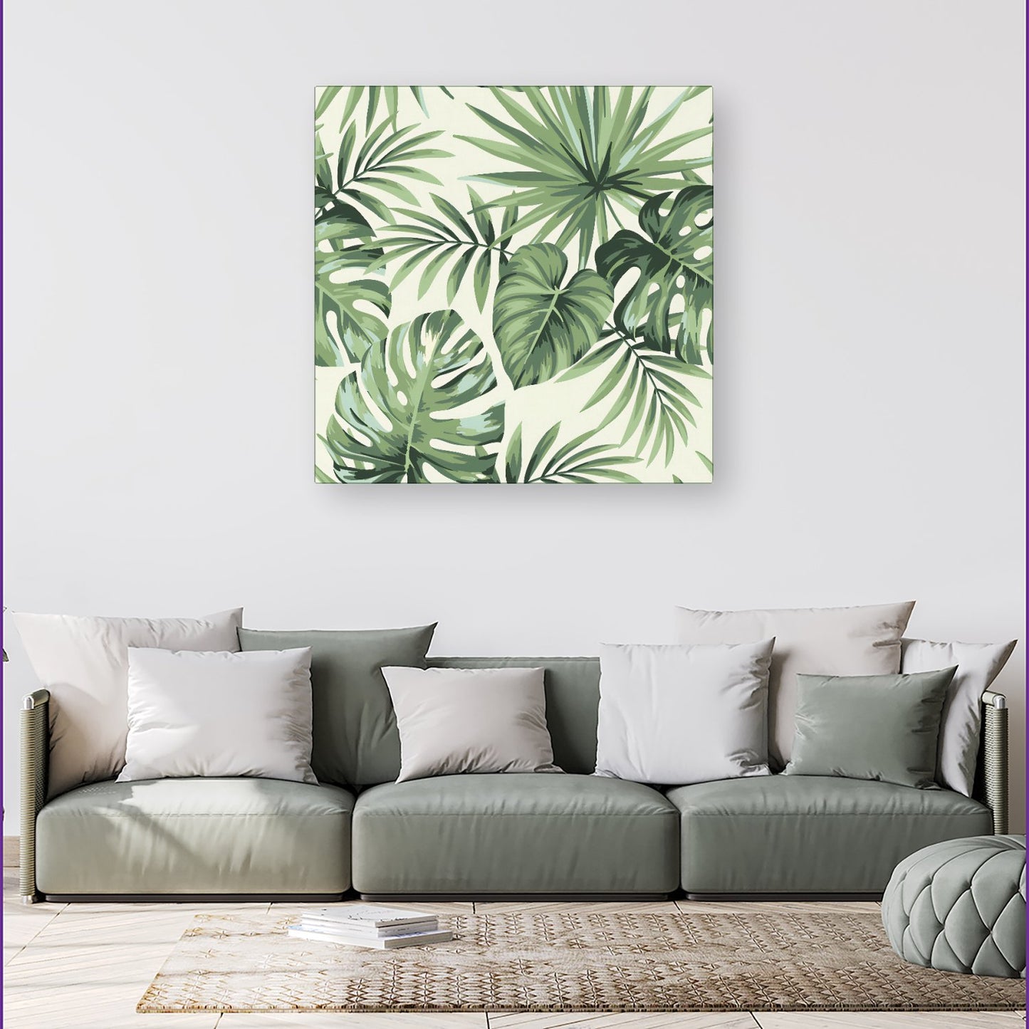 Exotic Palm Leaves Canvas