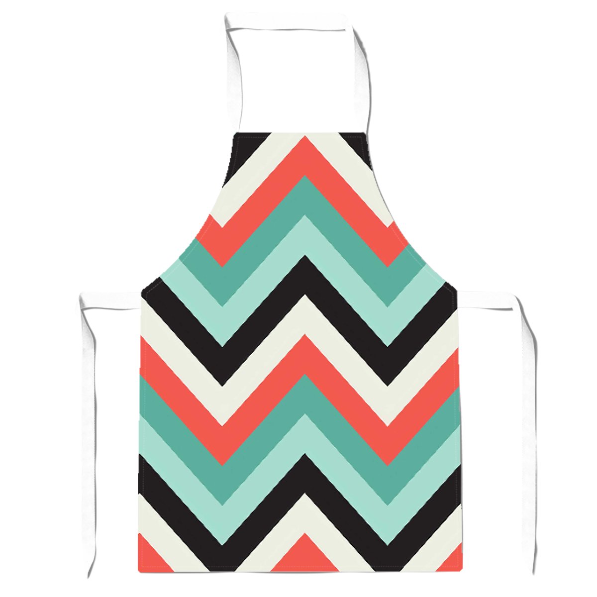 Geometric Colored Chevron Pattern Apron