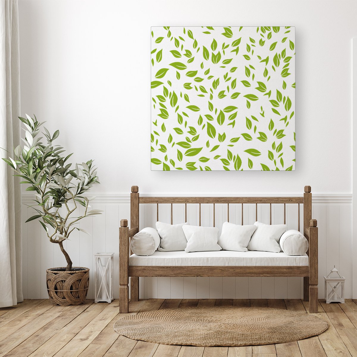 Green Leaves Canvas