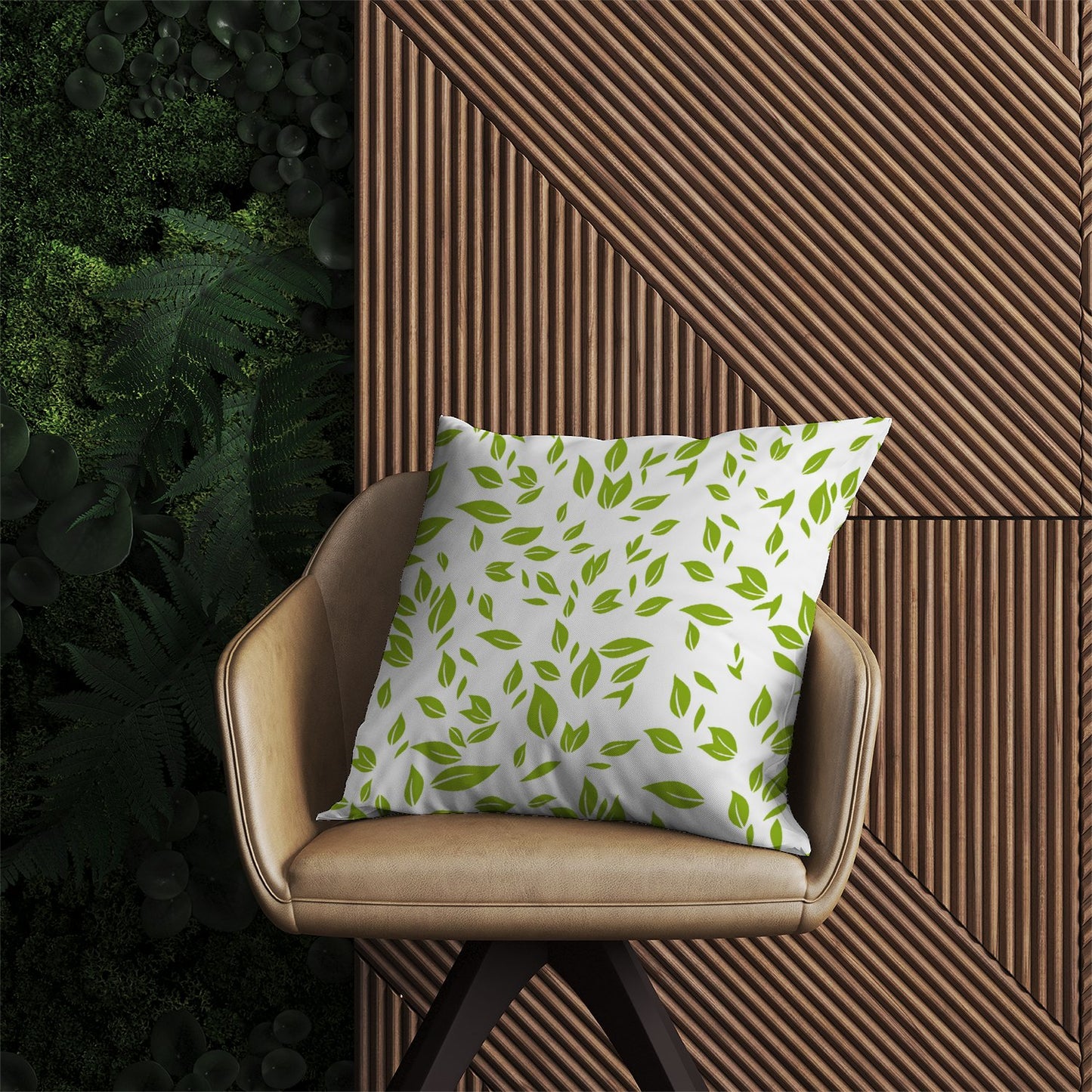 Green Leaves Outdoor Cushion