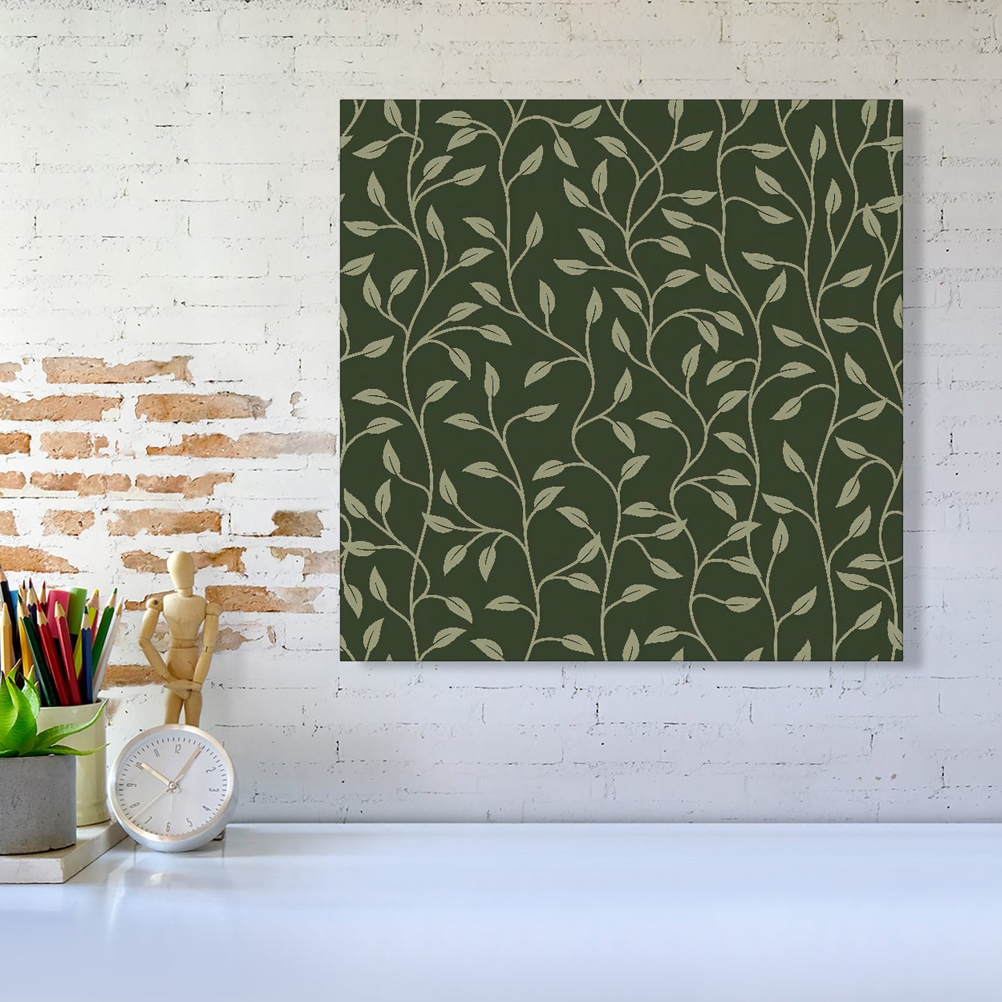 Green Shrub With Leaves Canvas