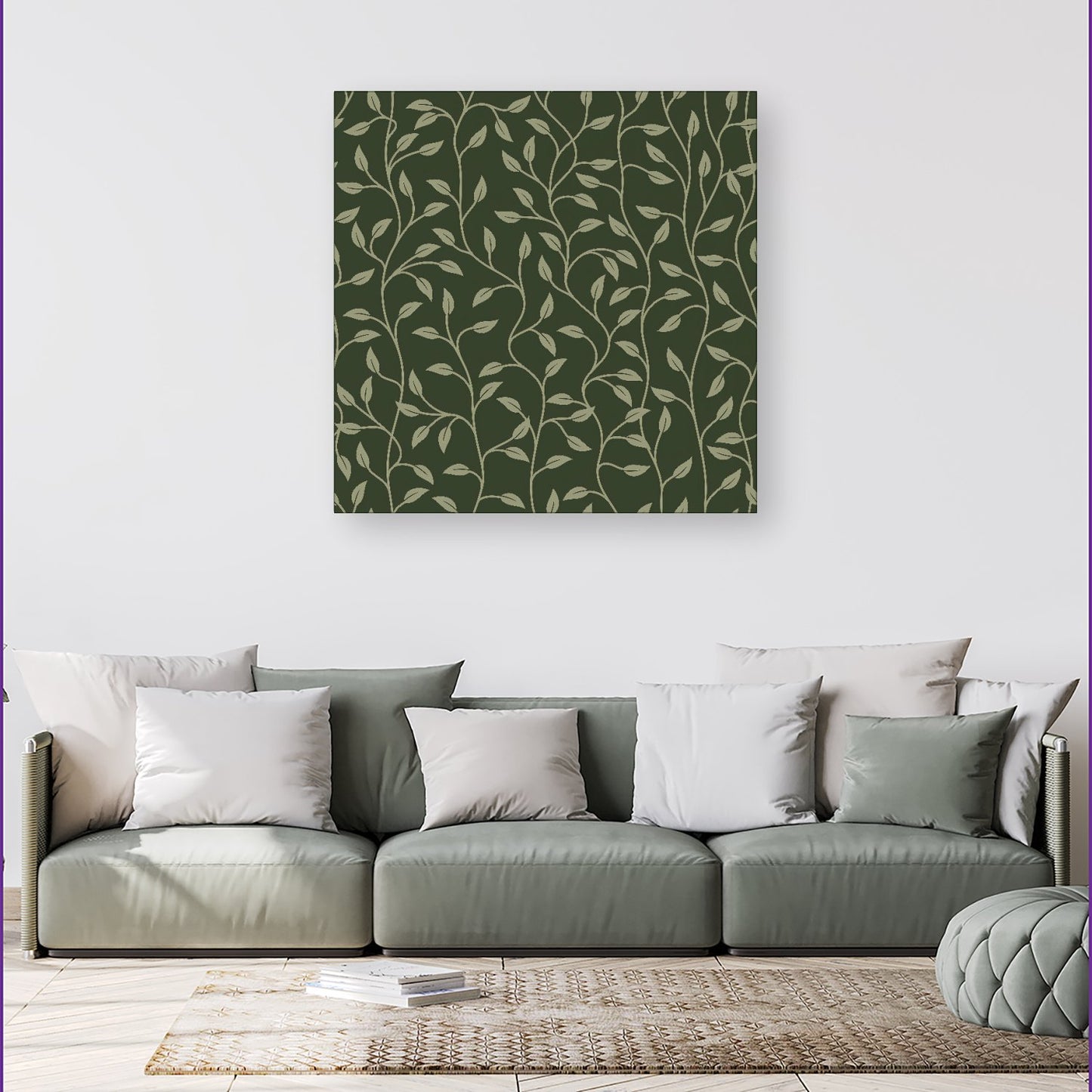 Green Shrub With Leaves Canvas