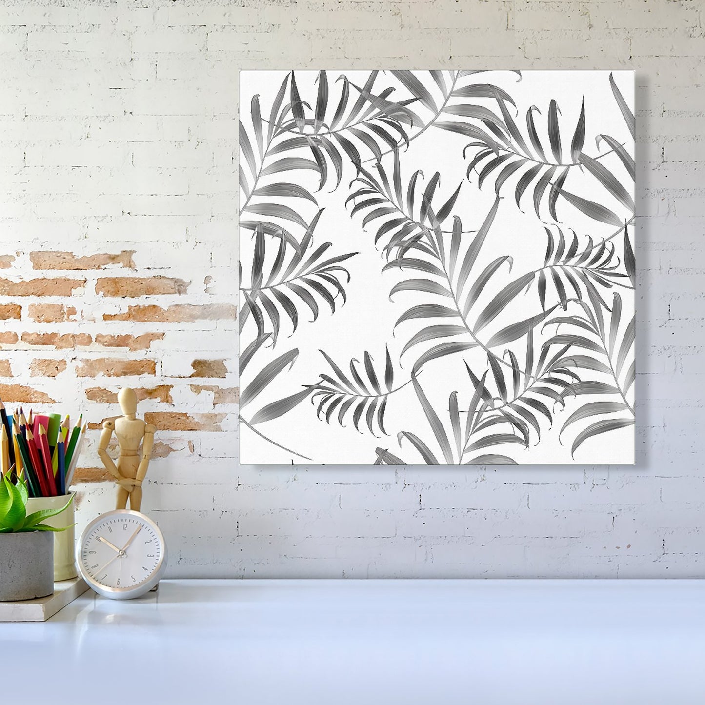 Hawaiian Style Palm Leaves Canvas