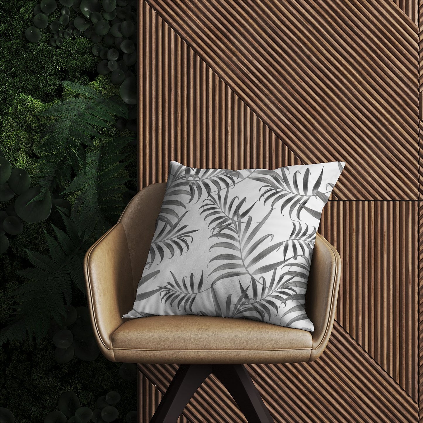 Hawaiian Style Palm Leaves Outdoor Cushion