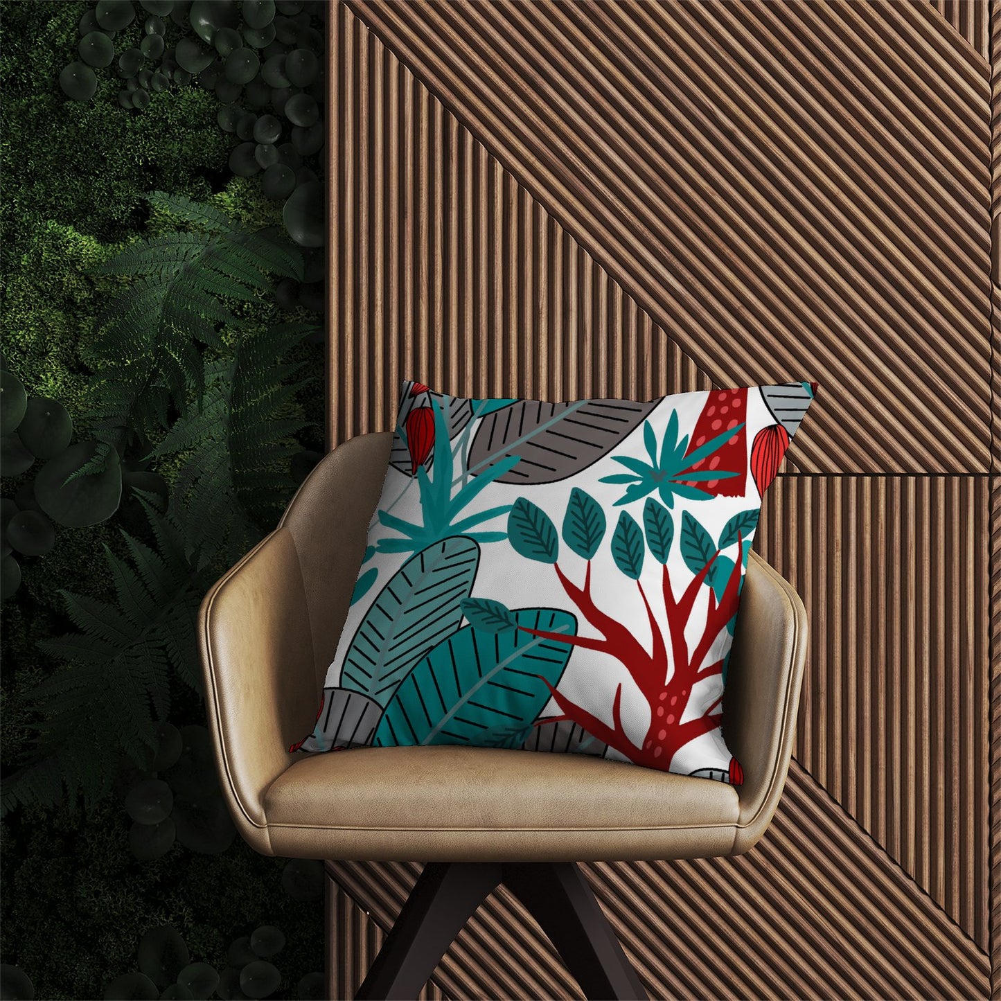 Jungle Exotic Summer Tropical Leaves Outdoor Cushion