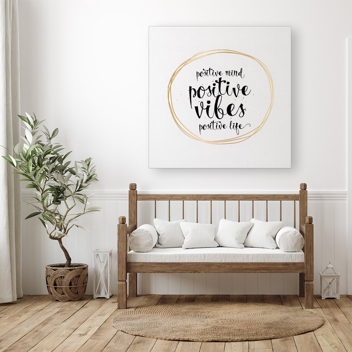 Positive Mind, Vibes, Life Canvas