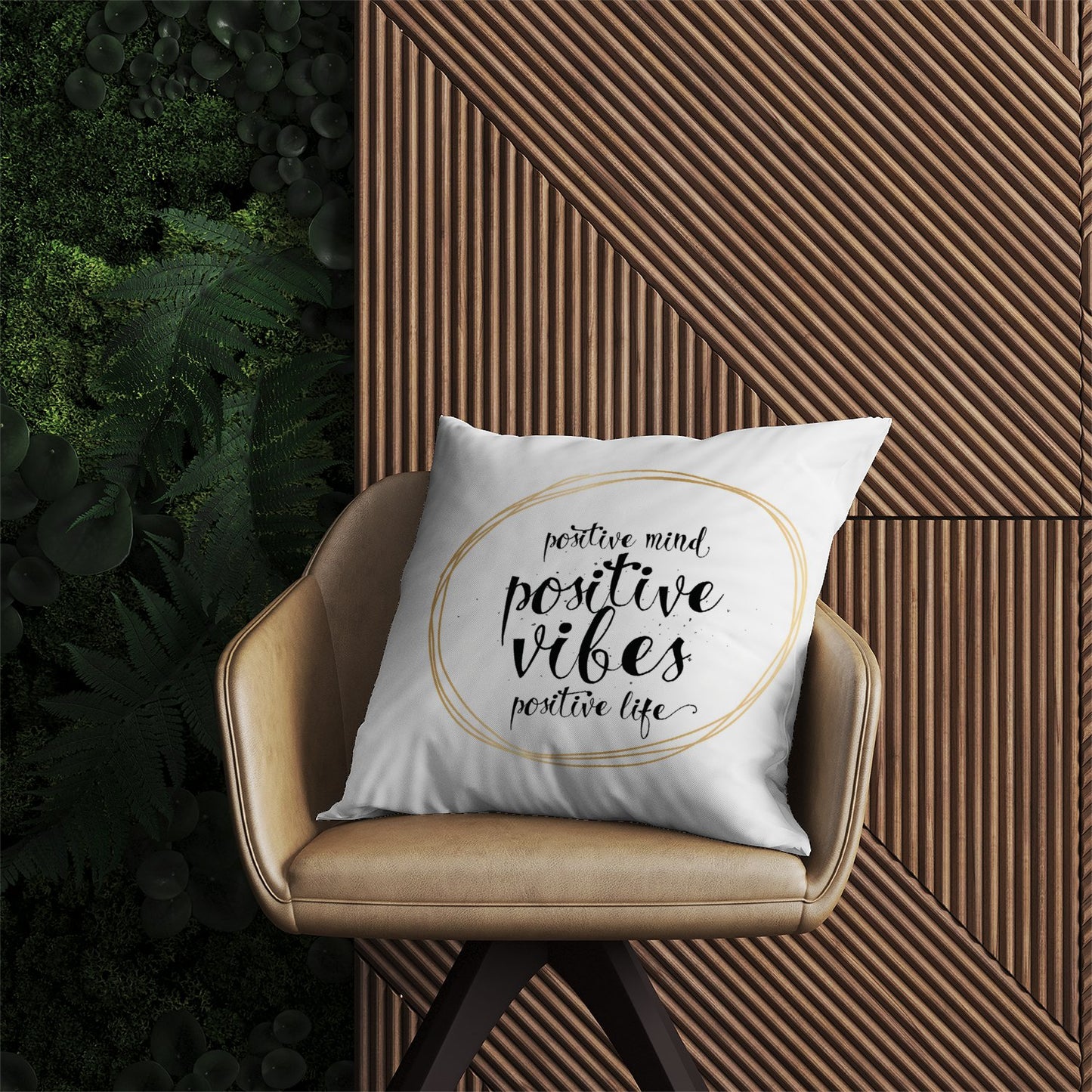 Positive Mind, Vibes, Life Outdoor Cushion