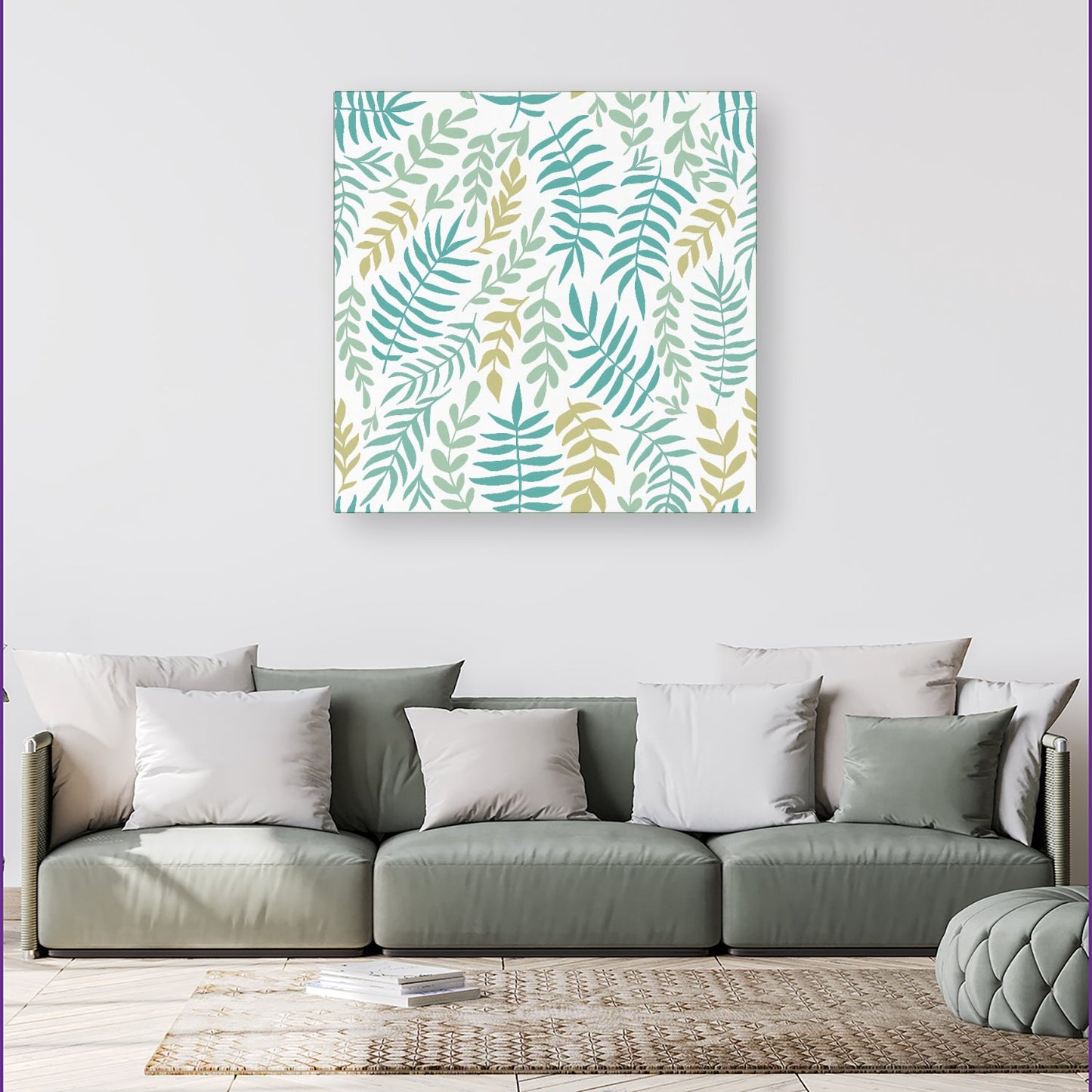 Multicolor Leafs And Branches Canvas
