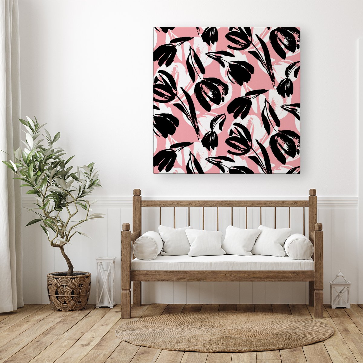 Nature Flat Spring Flower Canvas