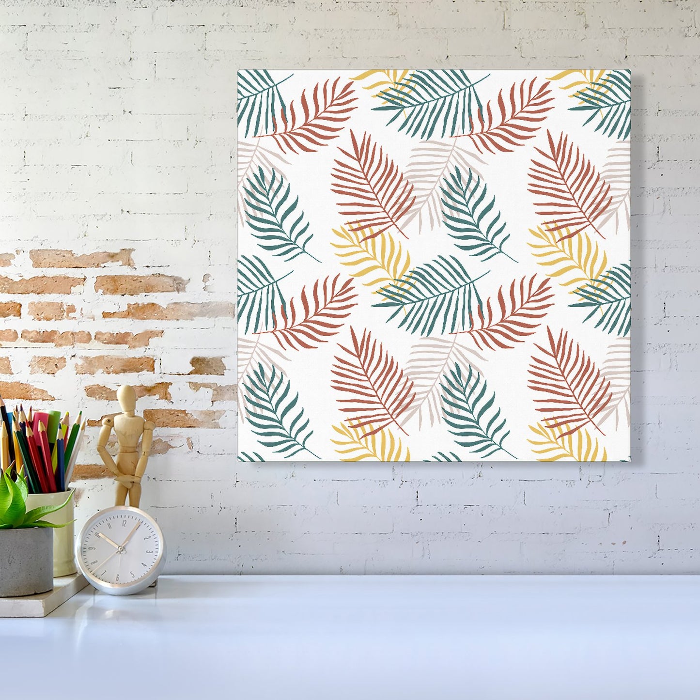 Palm Branches In Natural Colors Canvas