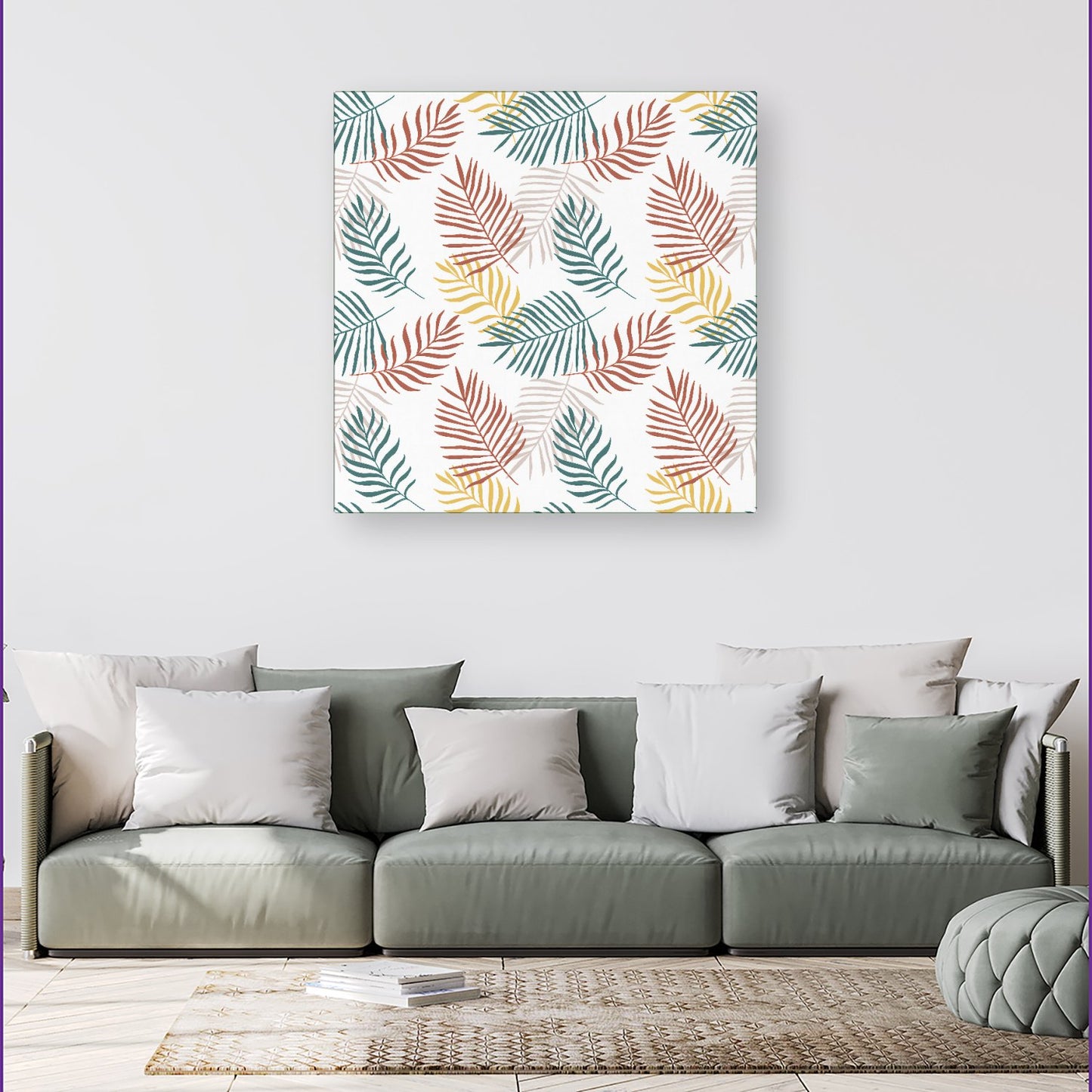 Palm Branches In Natural Colors Canvas