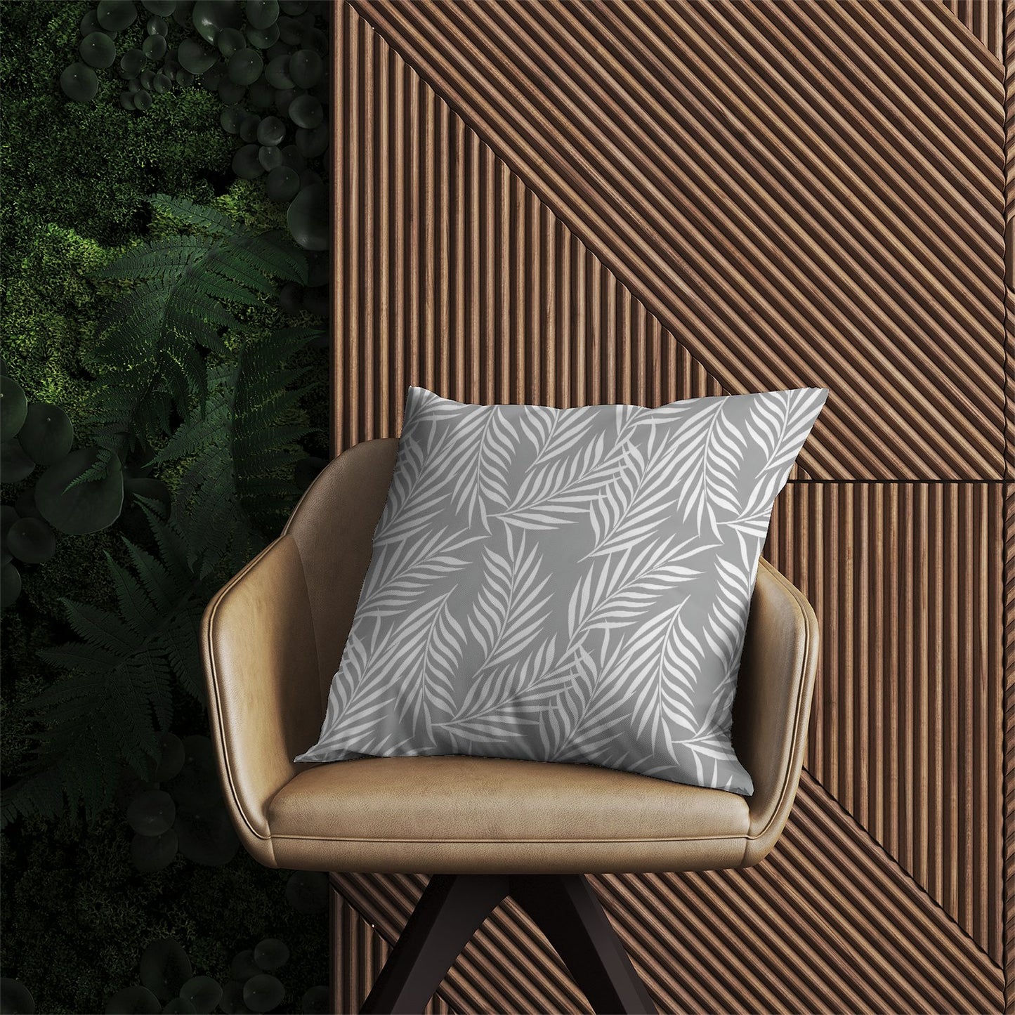 Palm Tree Leaves Outdoor Cushion