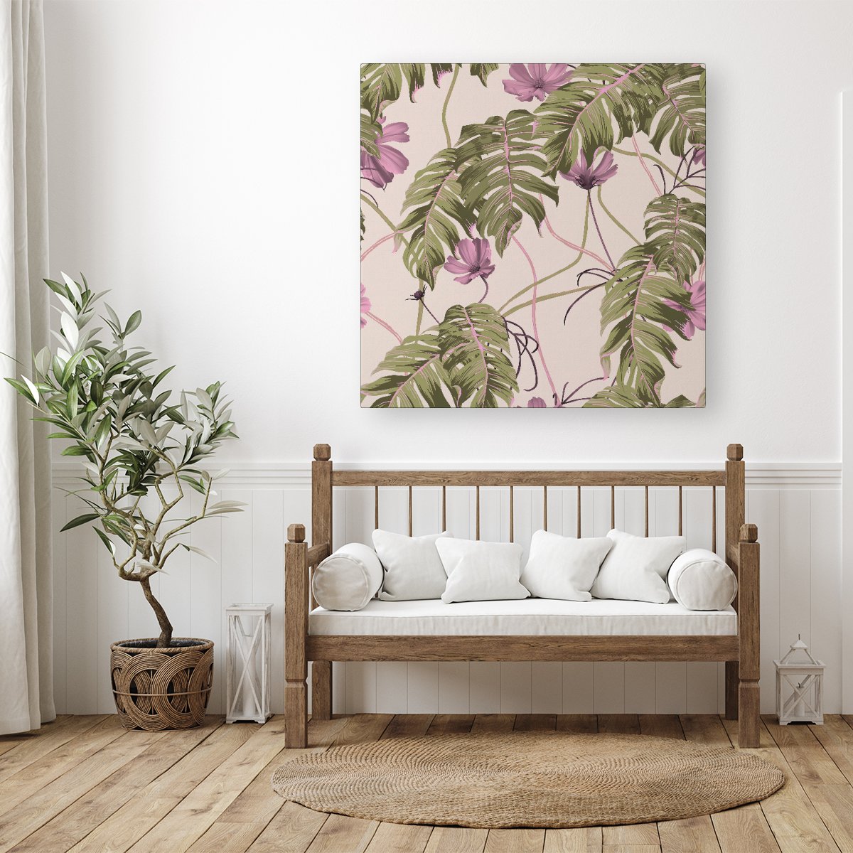 Pink Cosmos Flowers Canvas