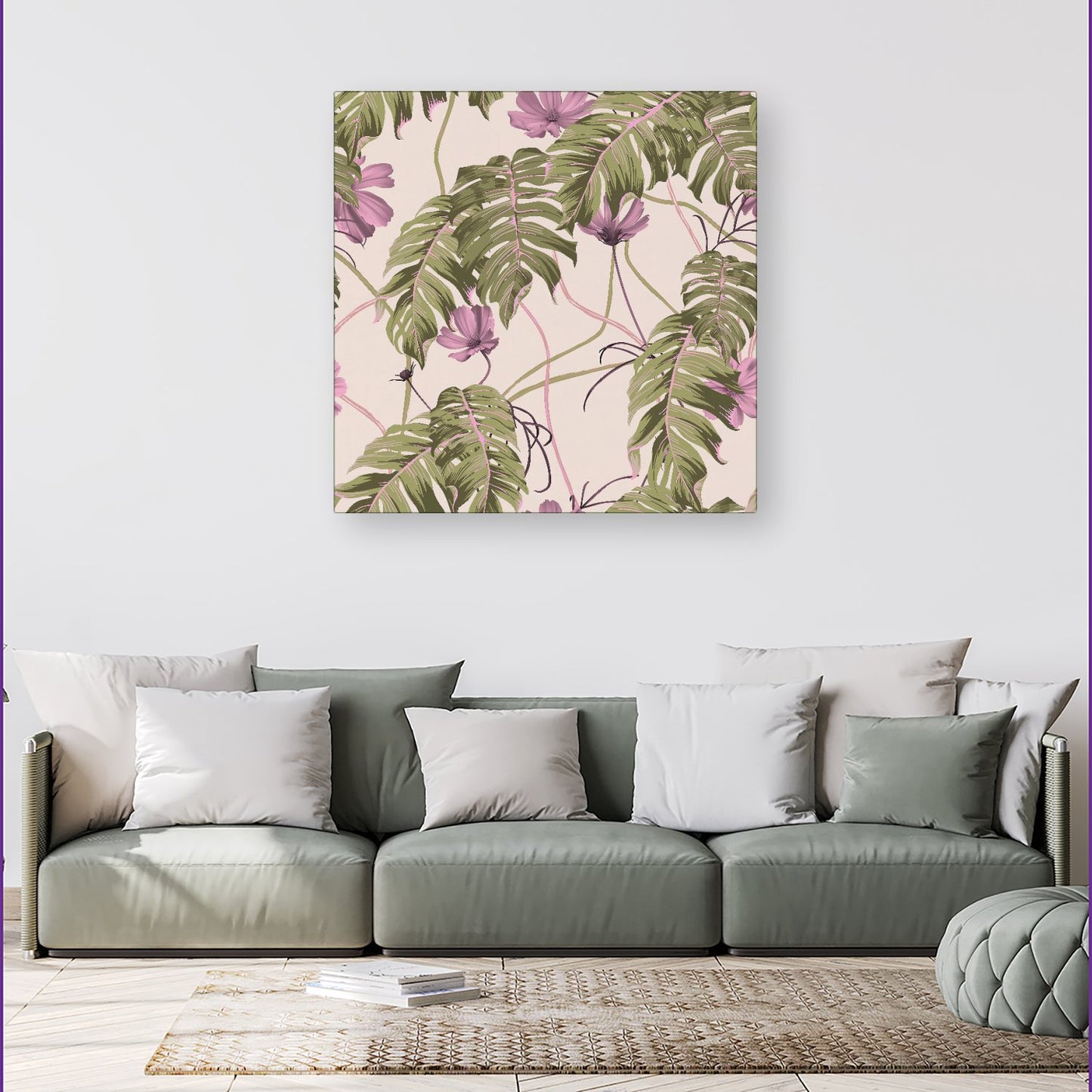 Pink Cosmos Flowers Canvas