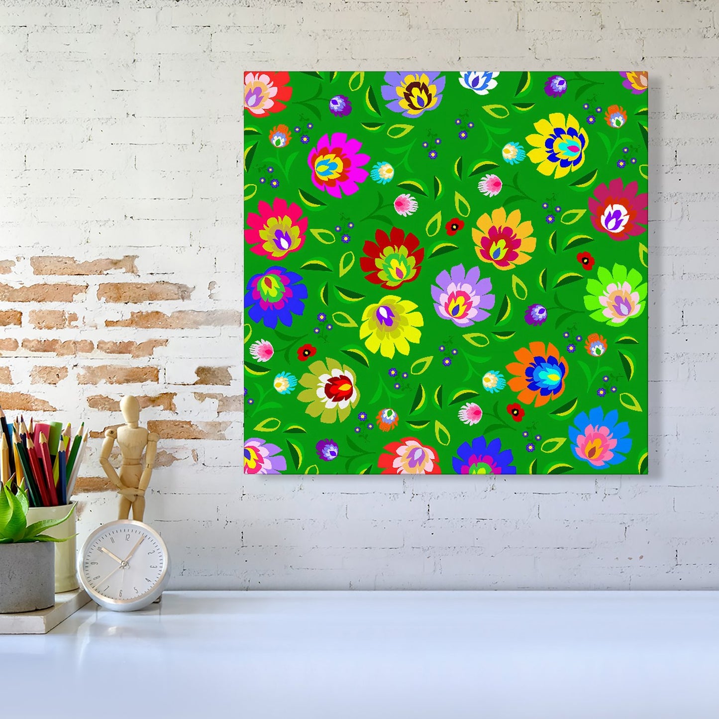 Polish Folk Floral Canvas