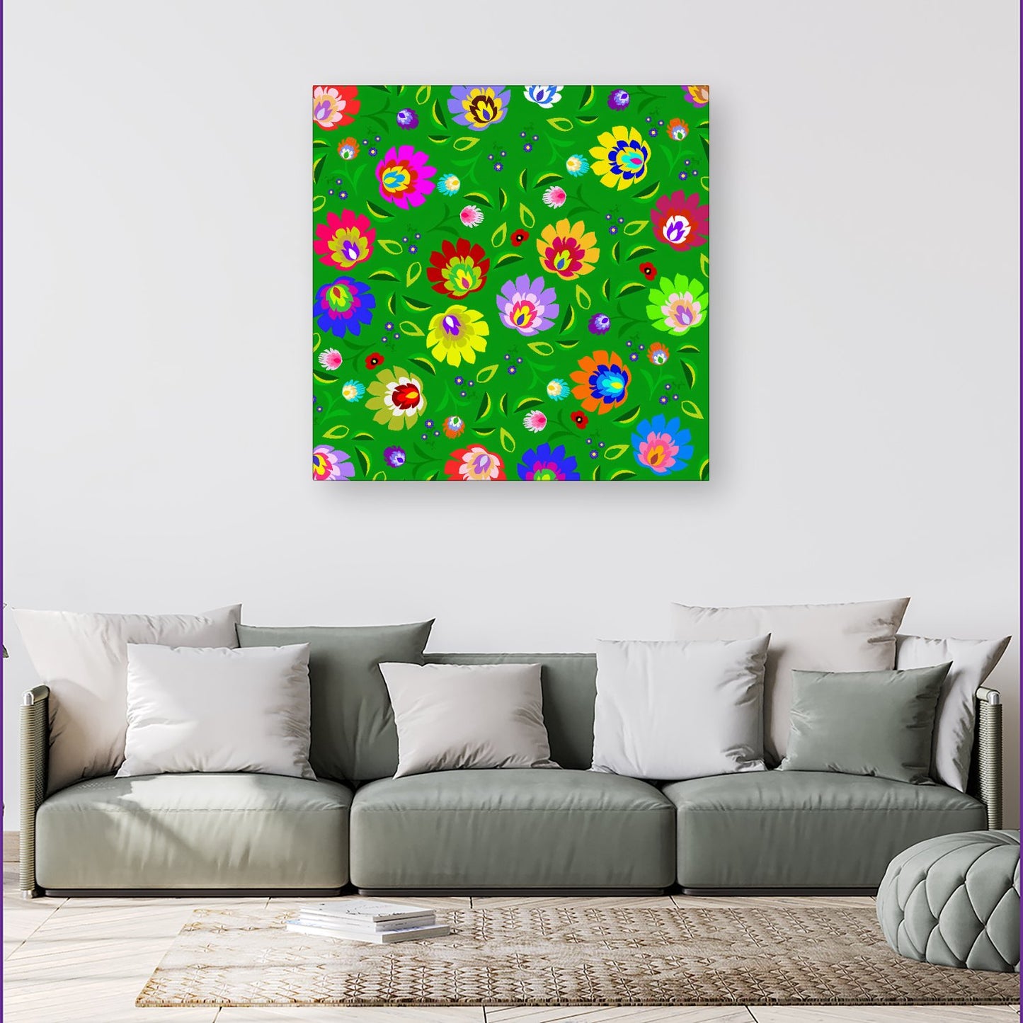 Polish Folk Floral Canvas