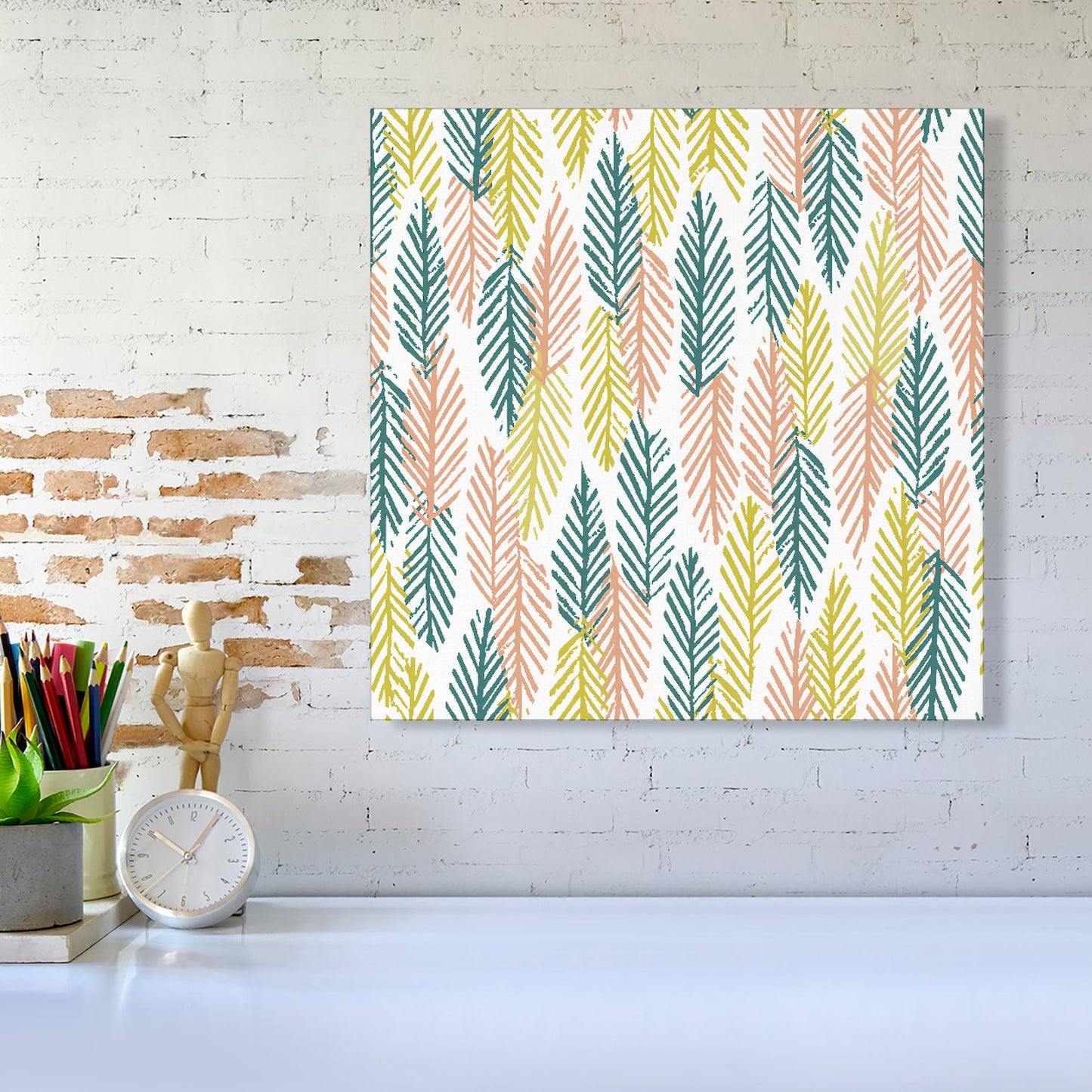 Scandinavian Style Foliage Canvas