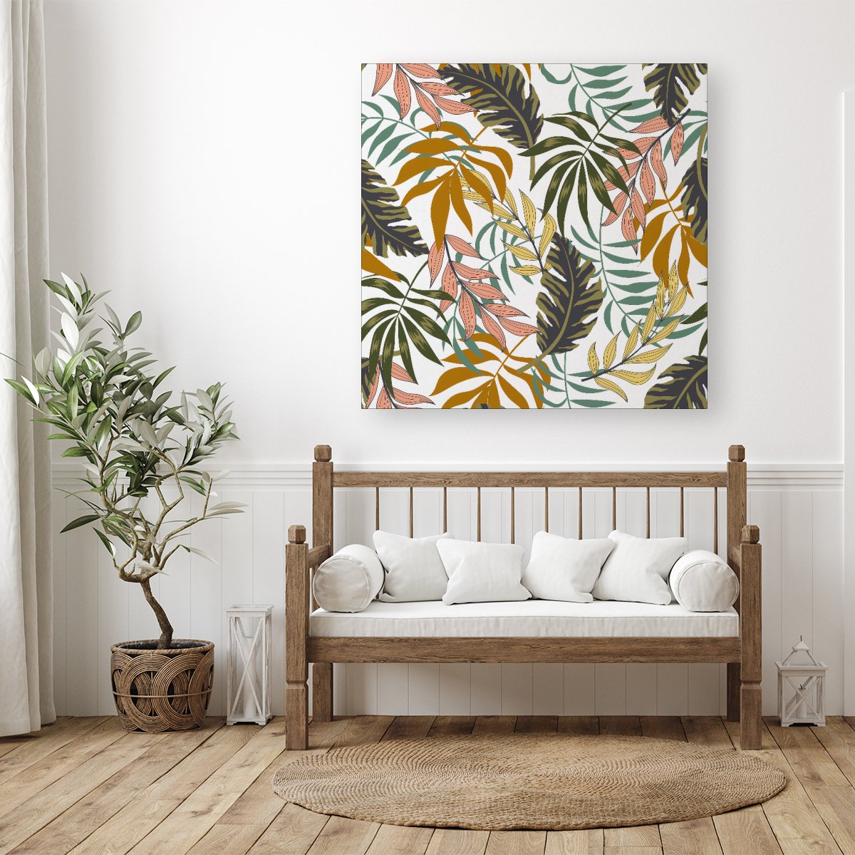 Tropical Leaves Canvas