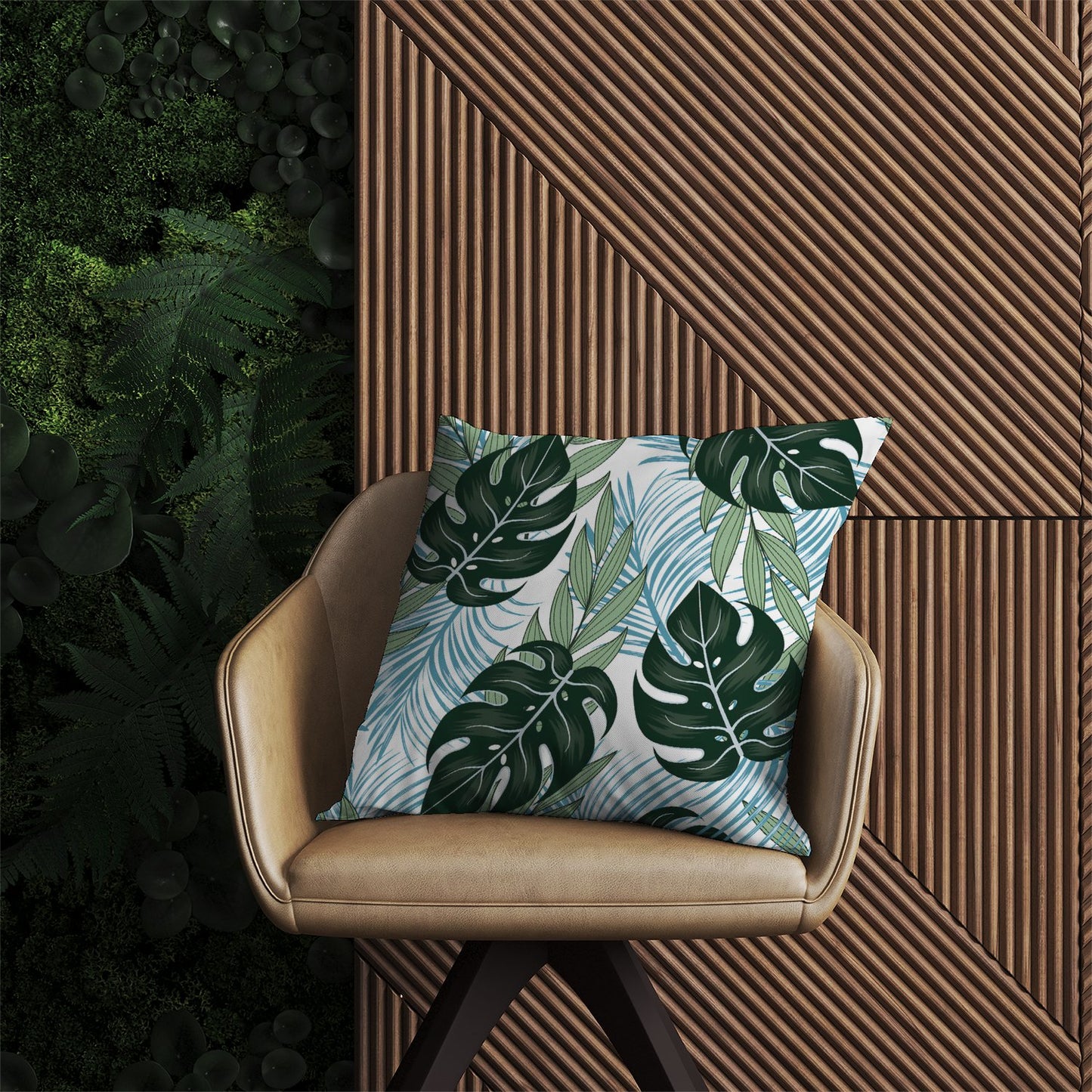 Tropical Pattern And Flowers Outdoor Cushion