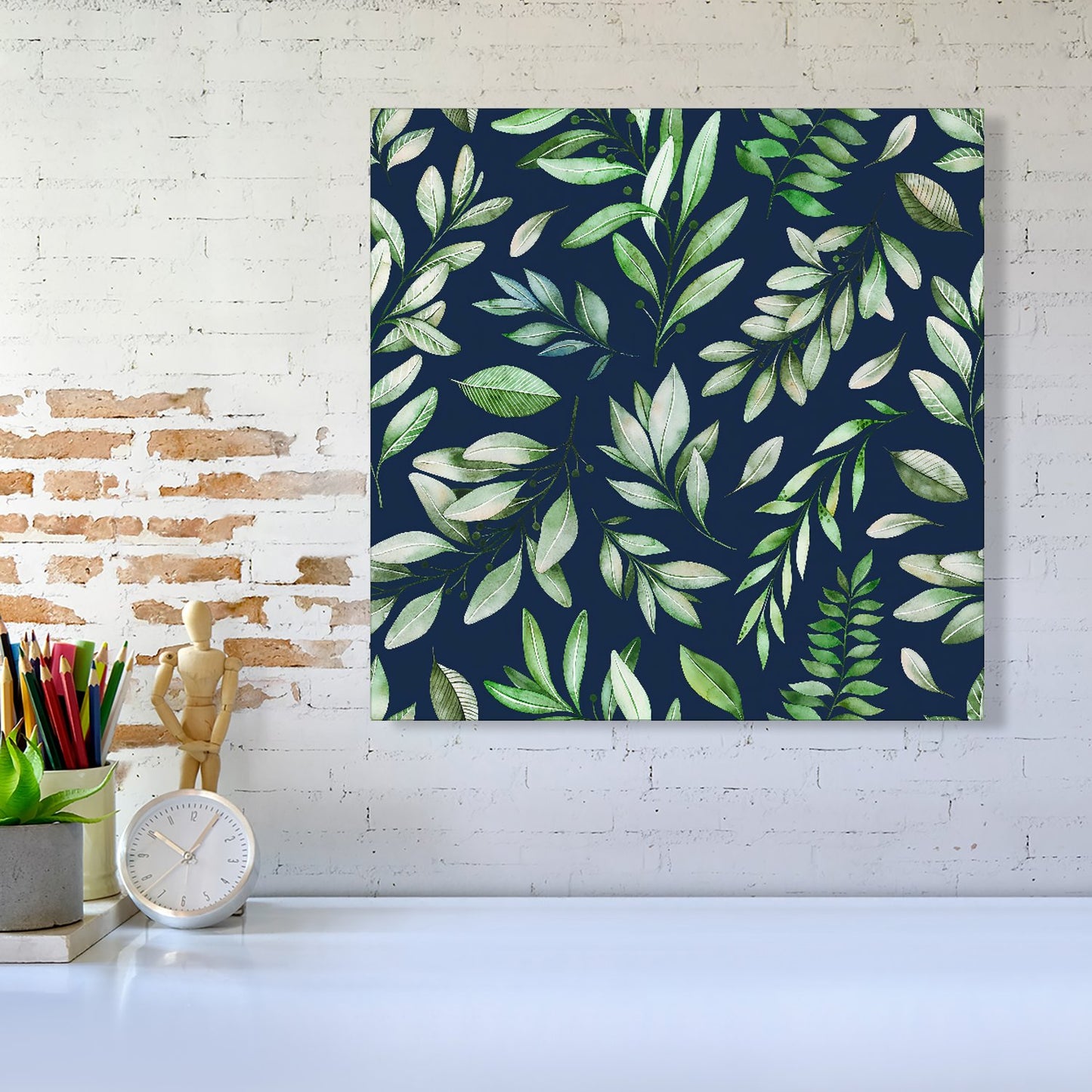 Watercolor Leaves Canvas