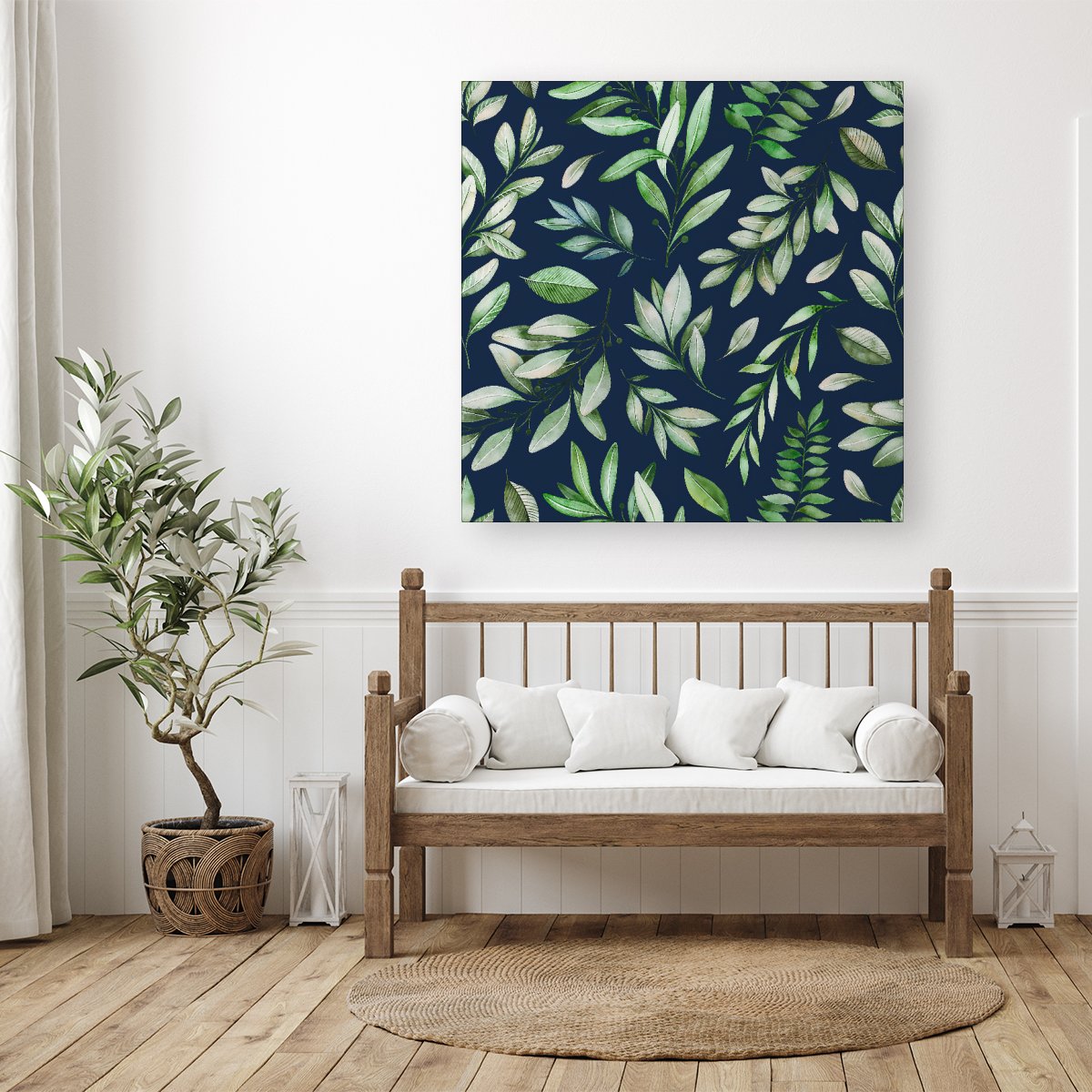 Watercolor Leaves Canvas