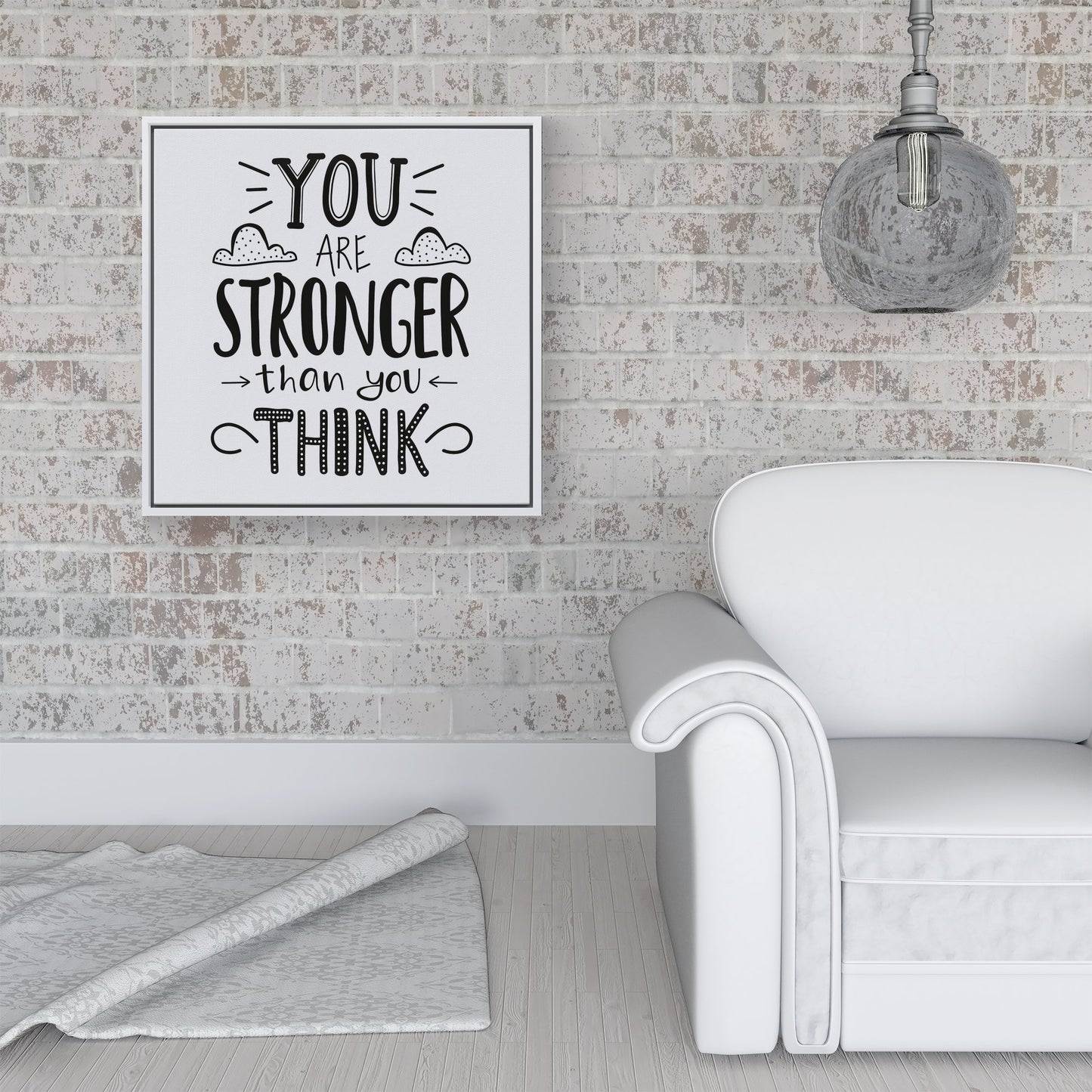 You Are Stronger Than You Think Framed Canvas