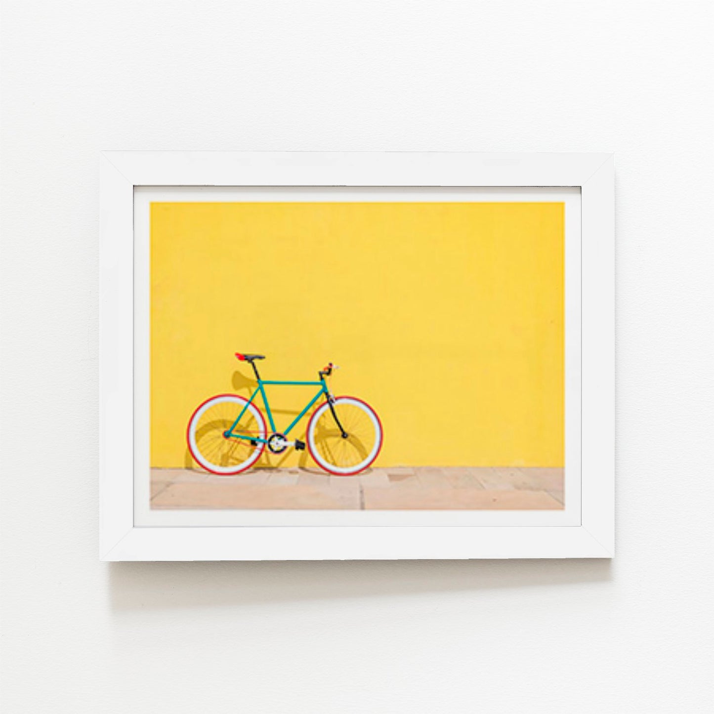 Bike Against Yellow Art Prints