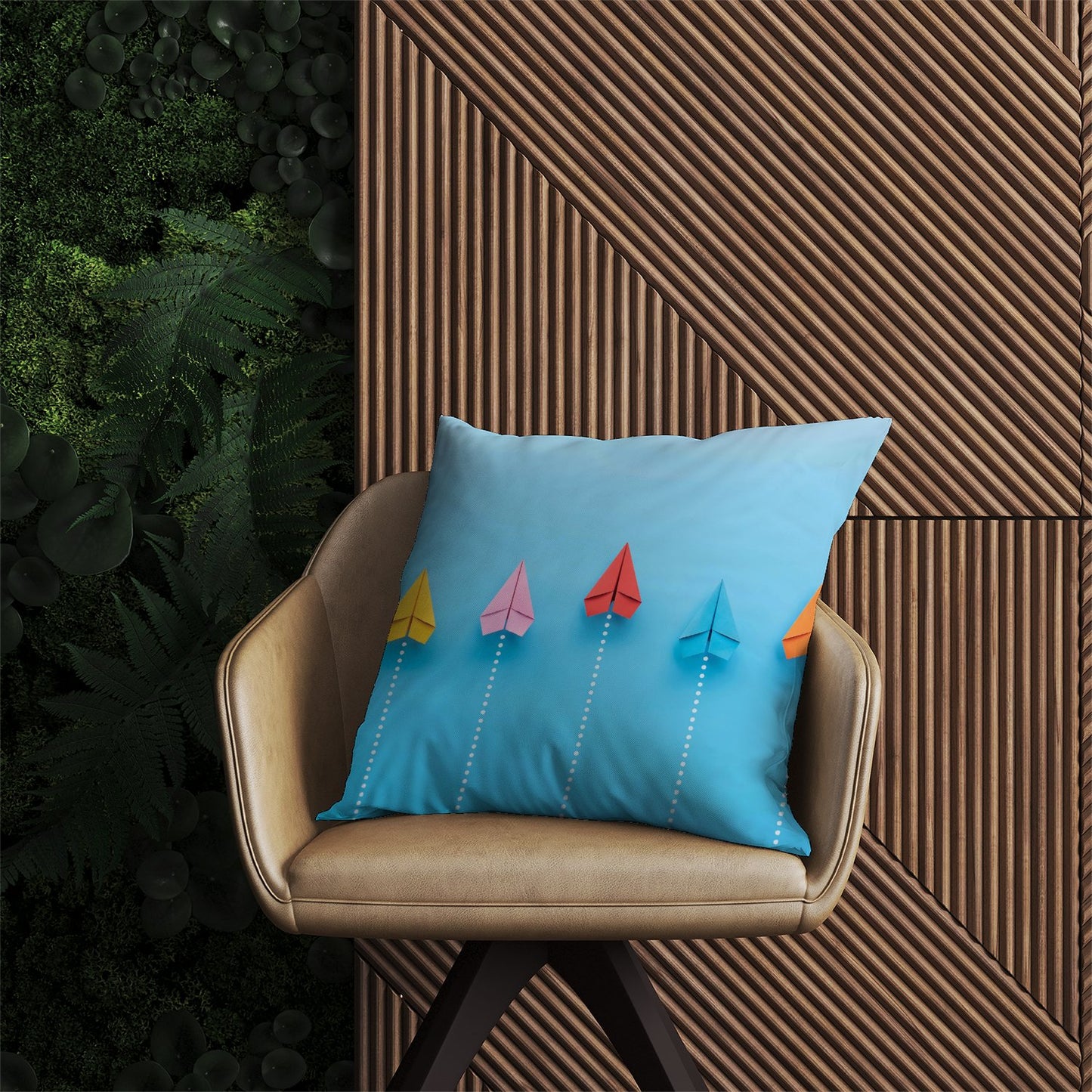 Paper Aeroplanes Outdoor Cushion