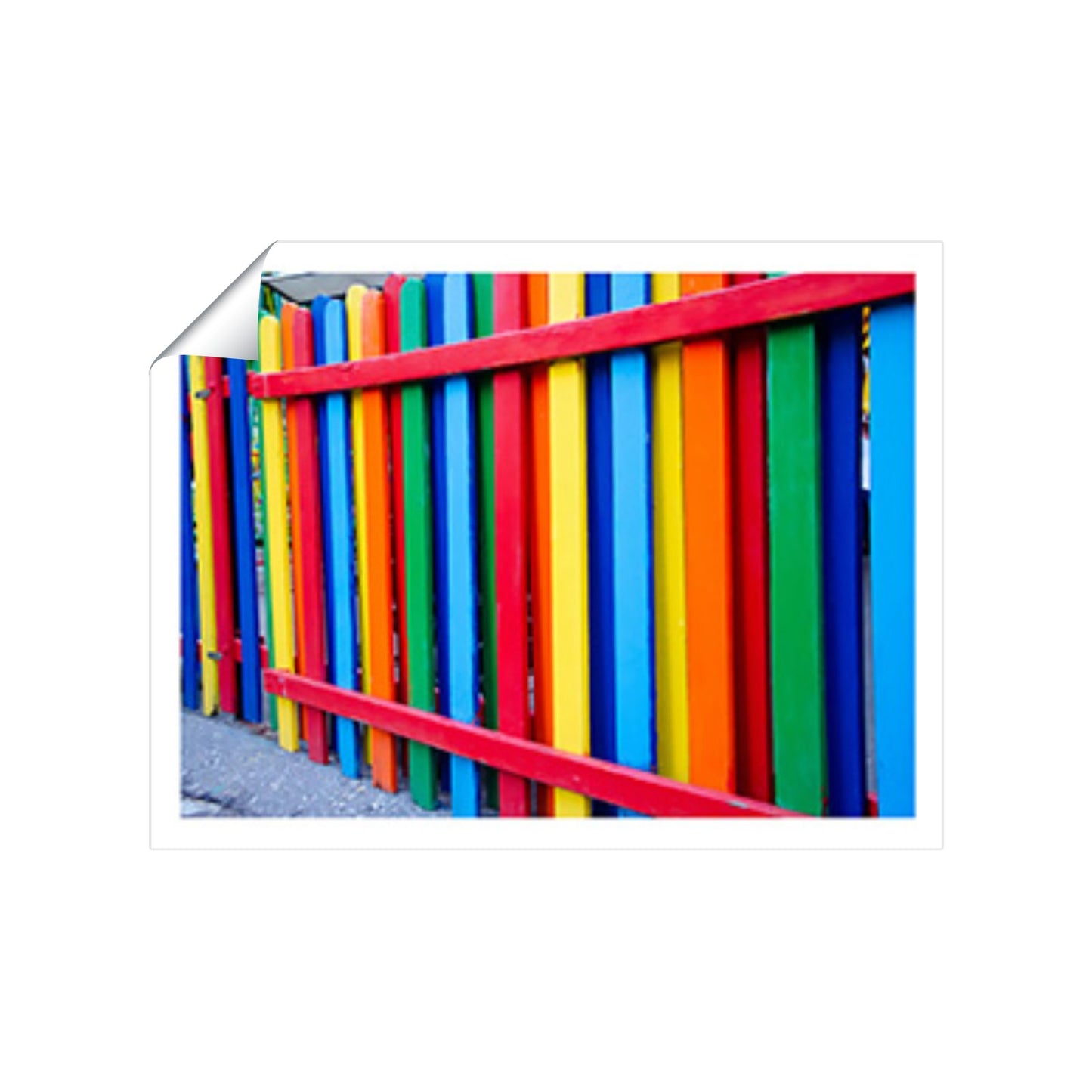 Colourful Fence Art Prints