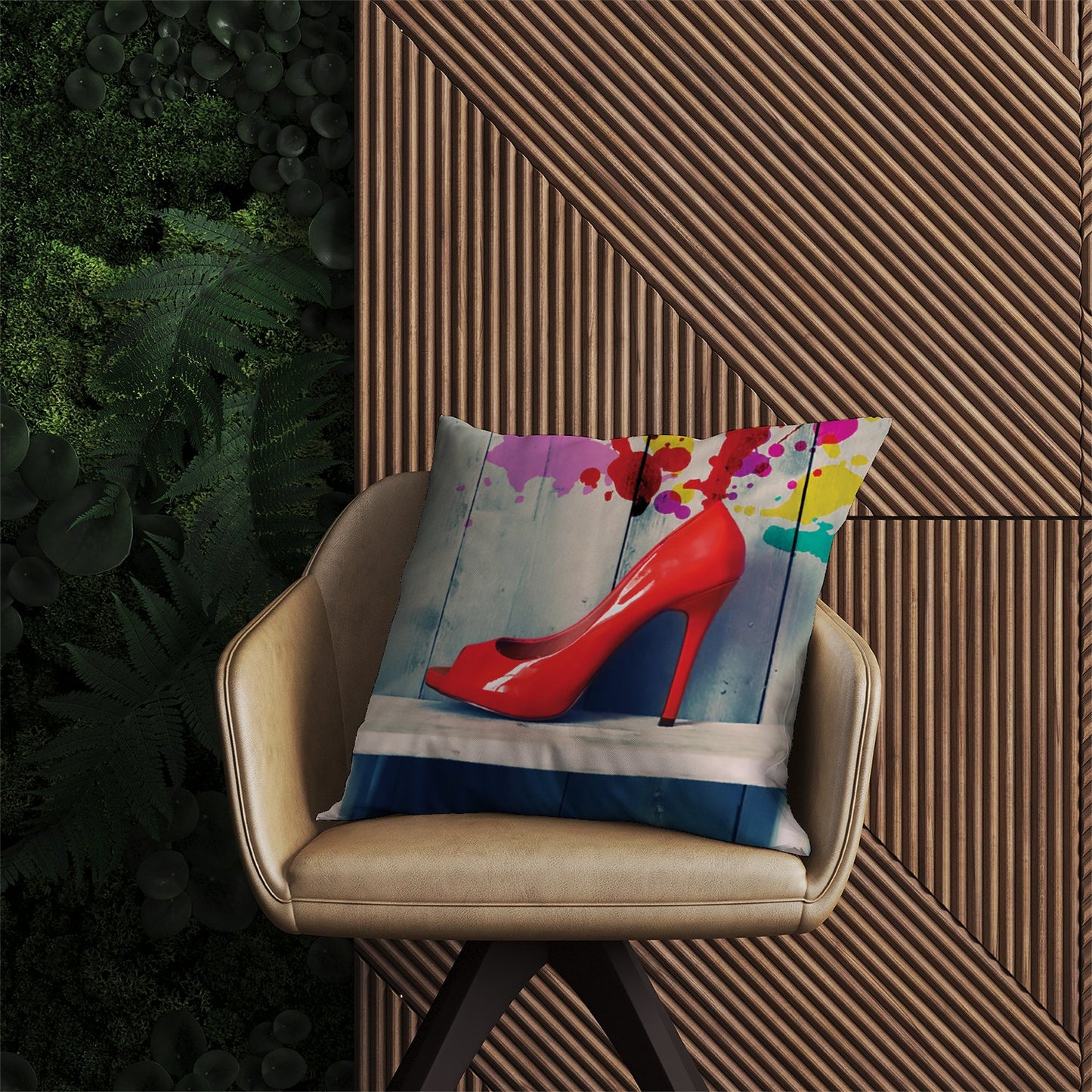 Retro Red Shoes Outdoor Cushion